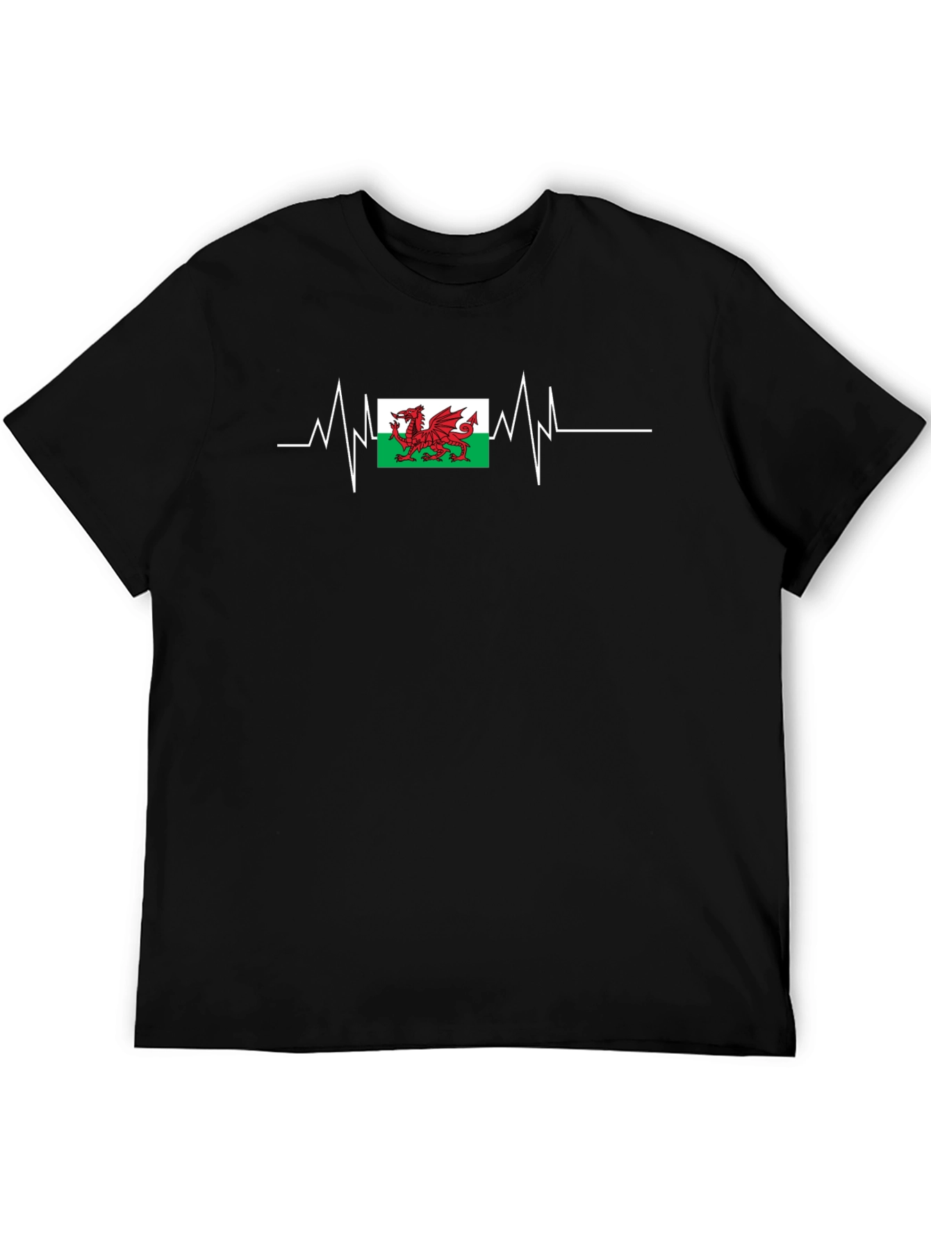 Wales Flag Heartbeat T-Shirt