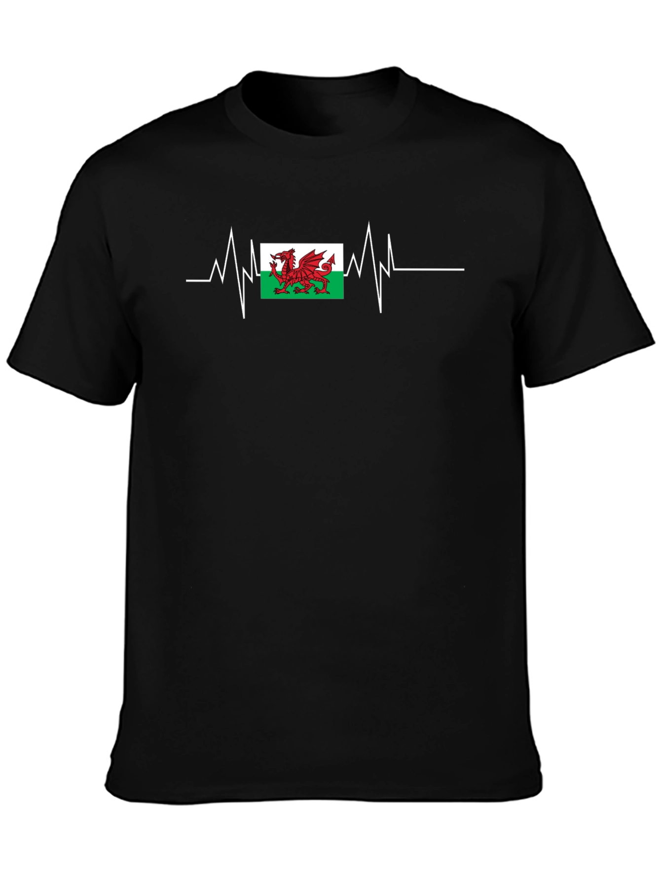 Wales Flag Heartbeat T-Shirt