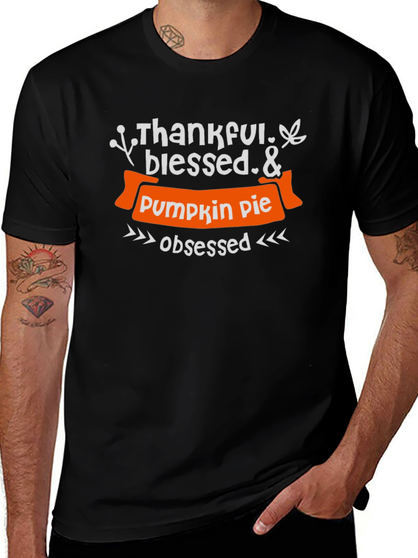 Thankful Blessed Pumpkin Pie Obsessed T-Shirt