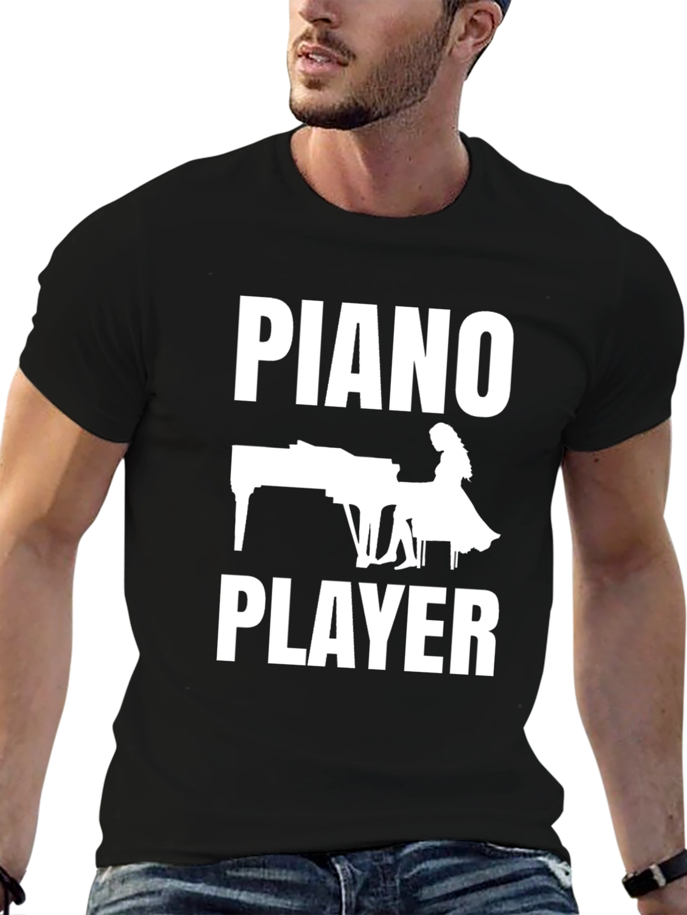 Piano Player Graphic T-Shirt - Music Lover Tee