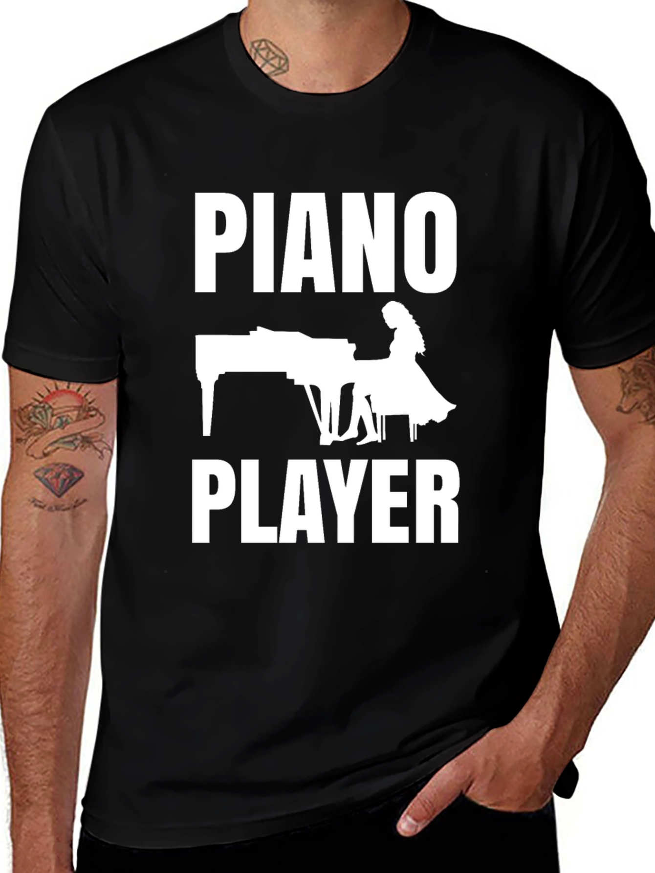 Piano Player Graphic T-Shirt - Music Lover Tee