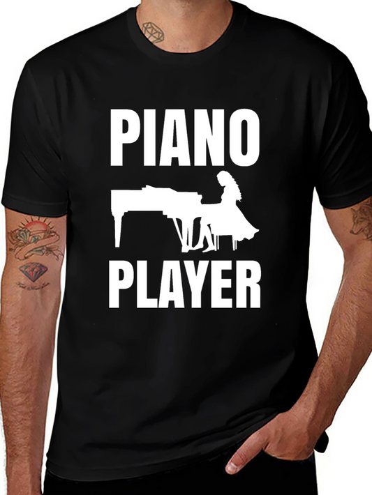 Piano Player Graphic T-Shirt - Music Lover Tee