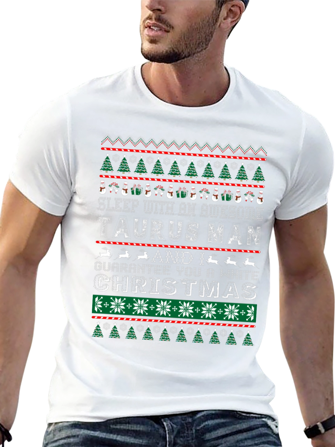 Awesome Taurus Man Christmas T-Shirt