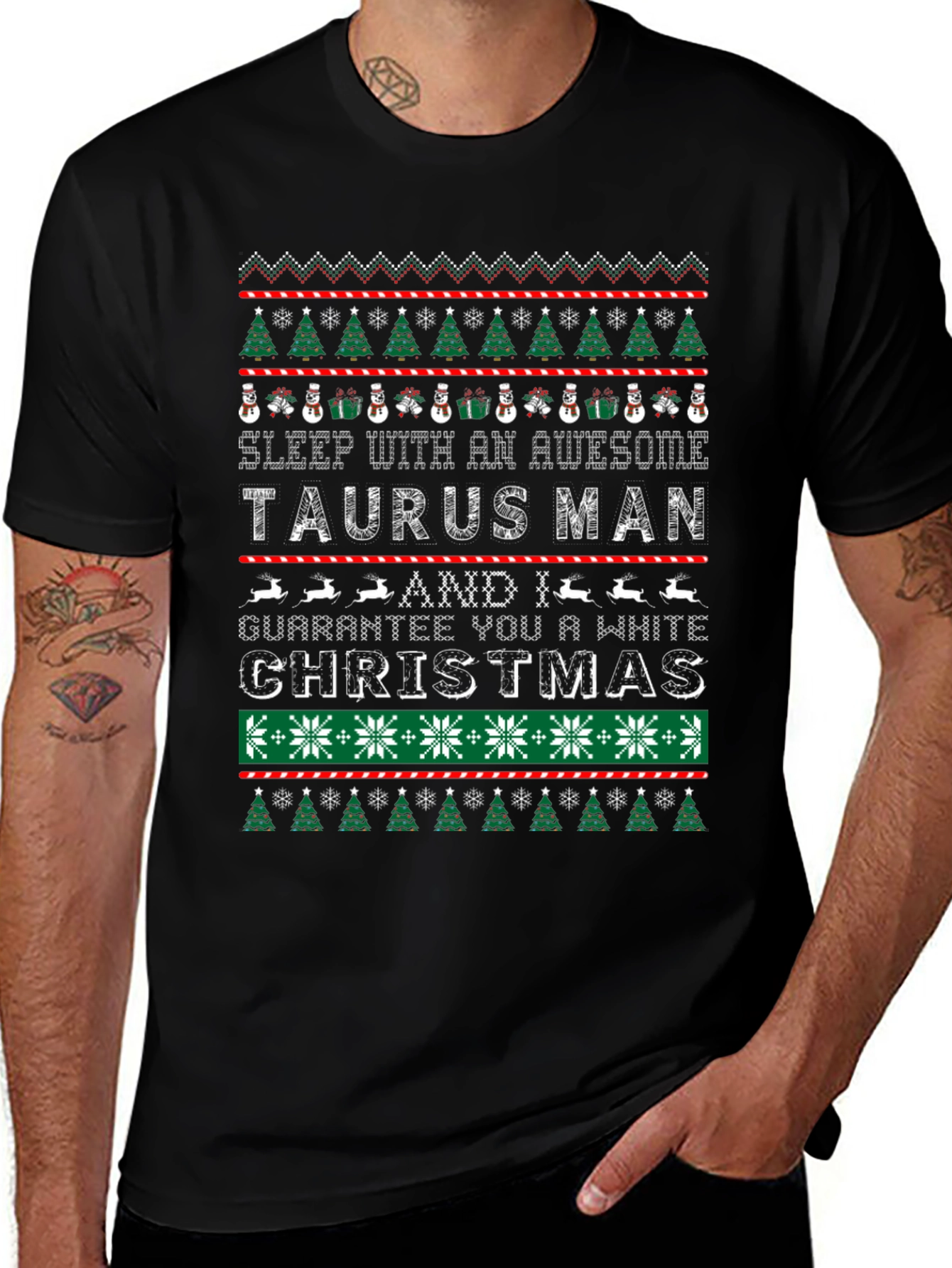 Awesome Taurus Man Christmas T-Shirt