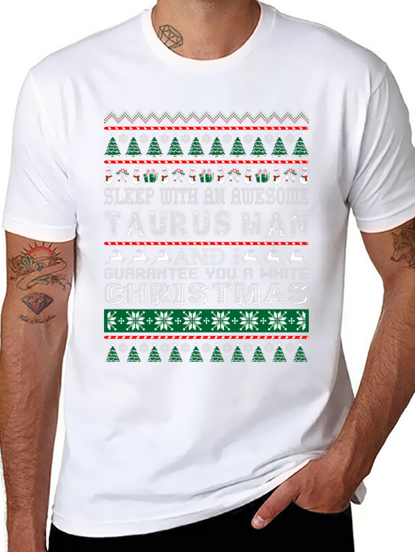 Awesome Taurus Man Christmas T-Shirt