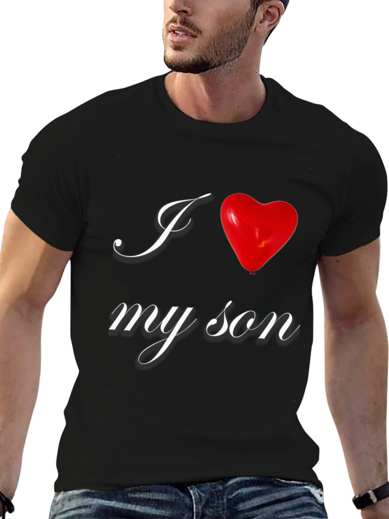 I Love My Son Graphic Tee - Black