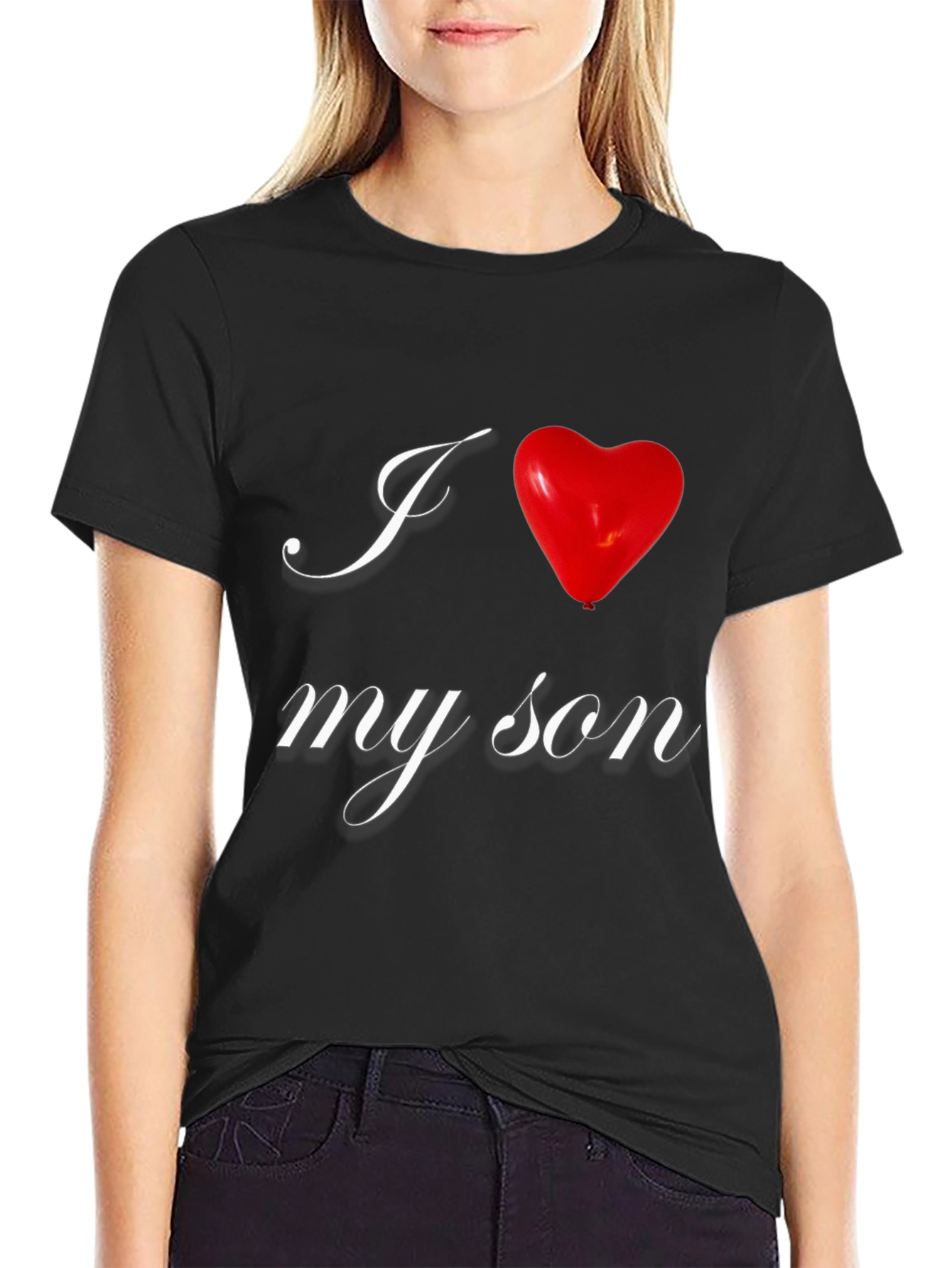 I Love My Son Graphic Tee - Black