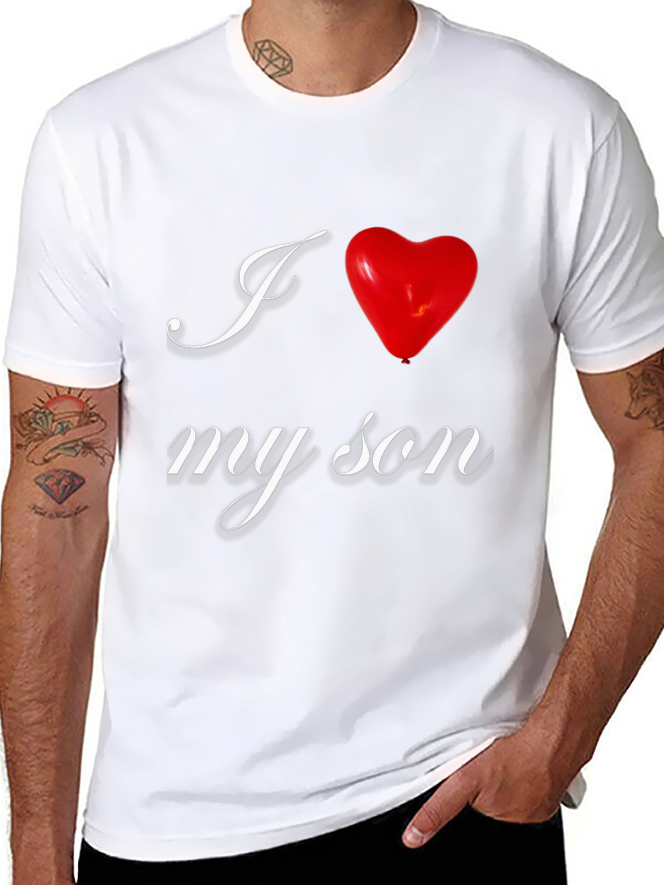 I Love My Son Graphic Tee - Black