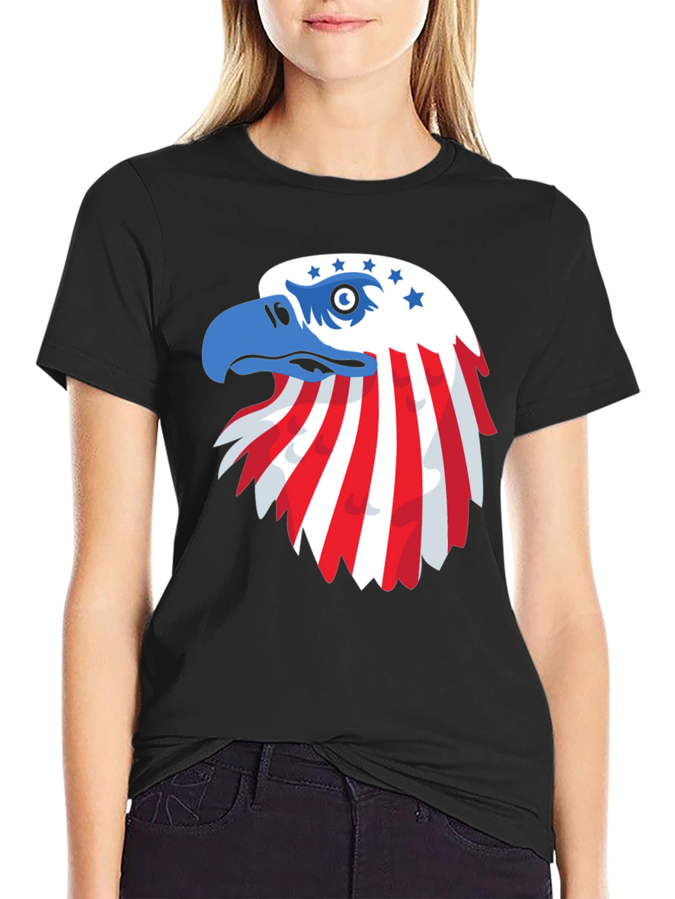 Patriotic Eagle Graphic T-Shirt