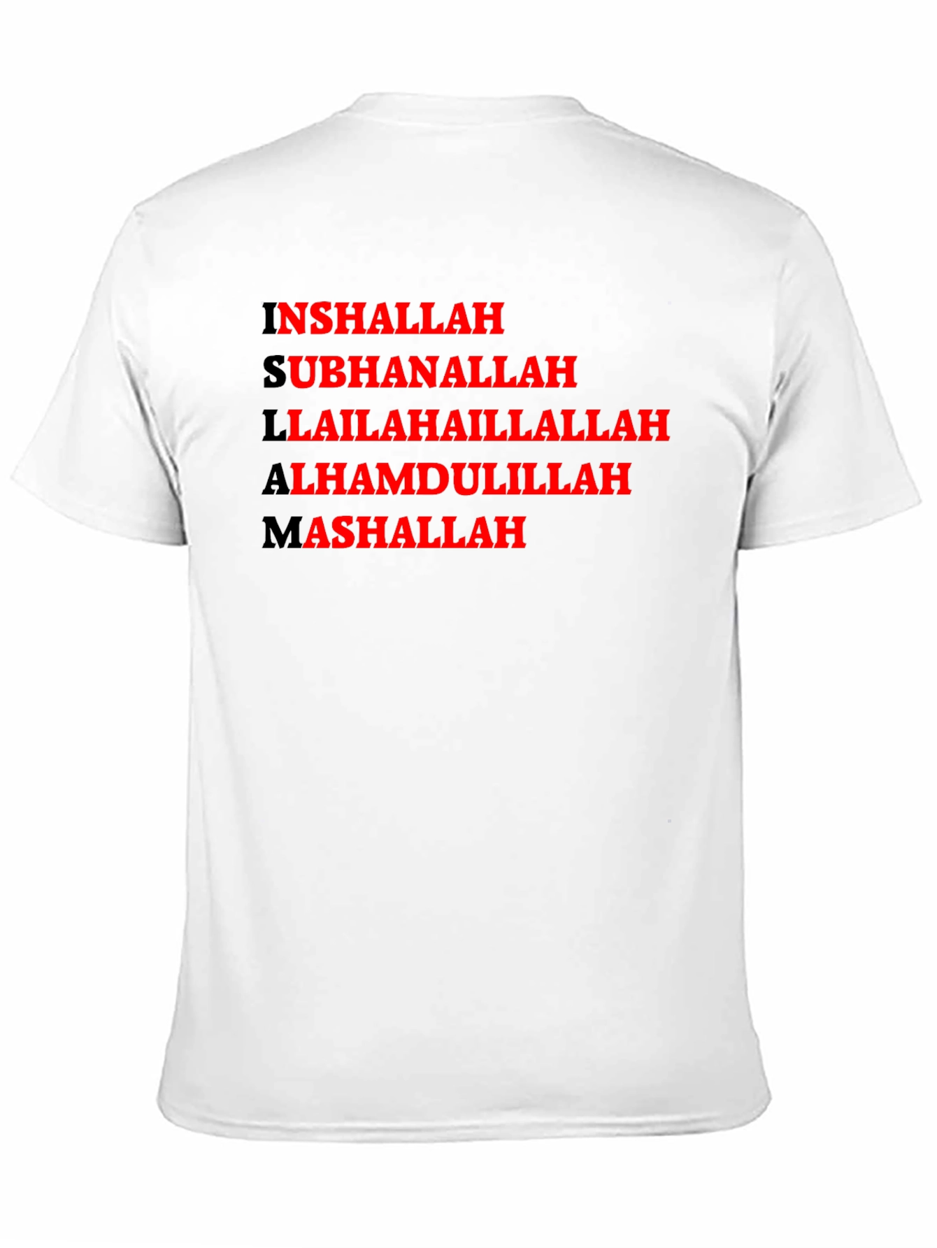 Islamic Calligraphy T-Shirt - Inshallah Subhanallah Alhamdulillah