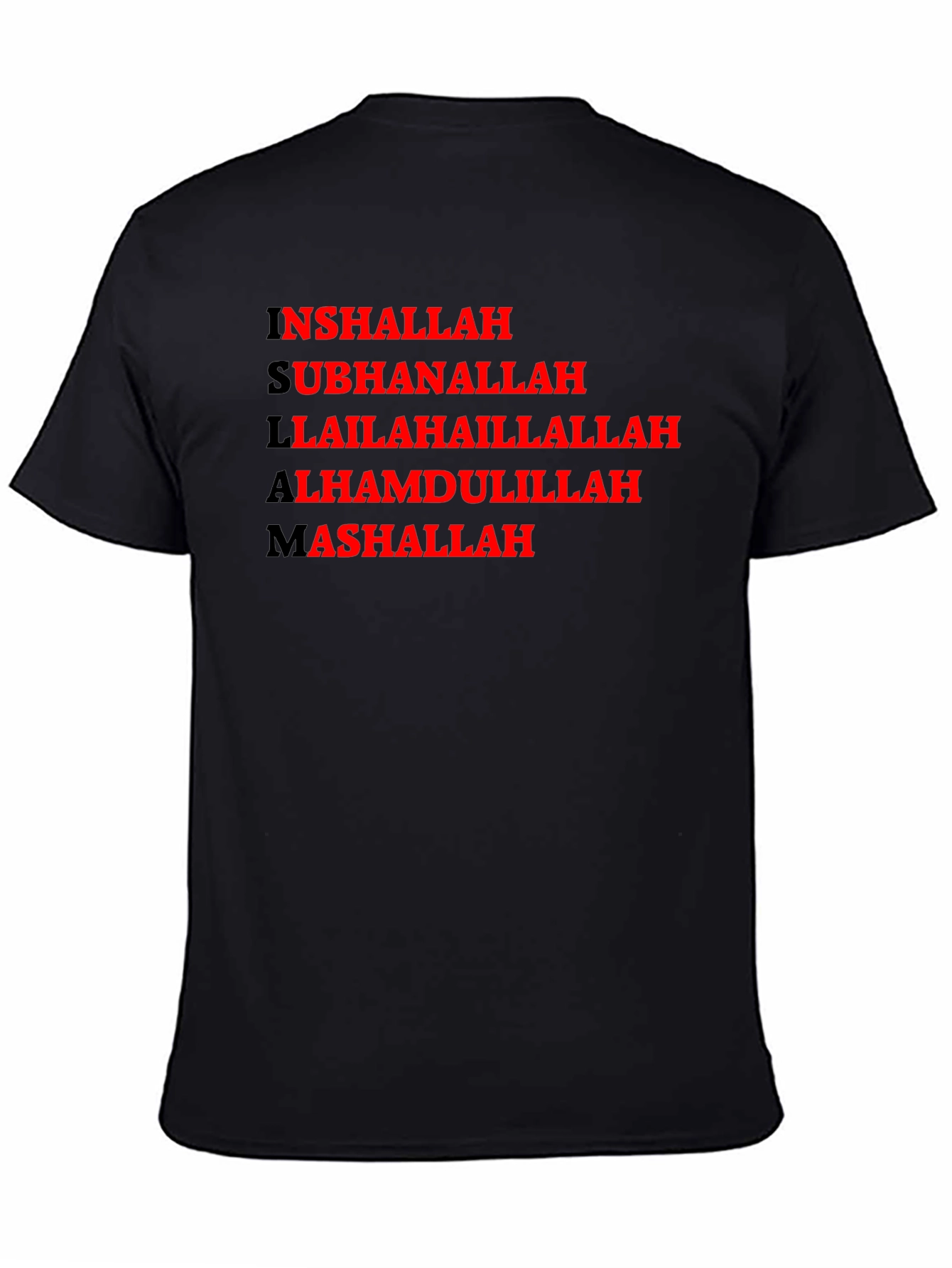 Islamic Calligraphy T-Shirt - Inshallah Subhanallah Alhamdulillah