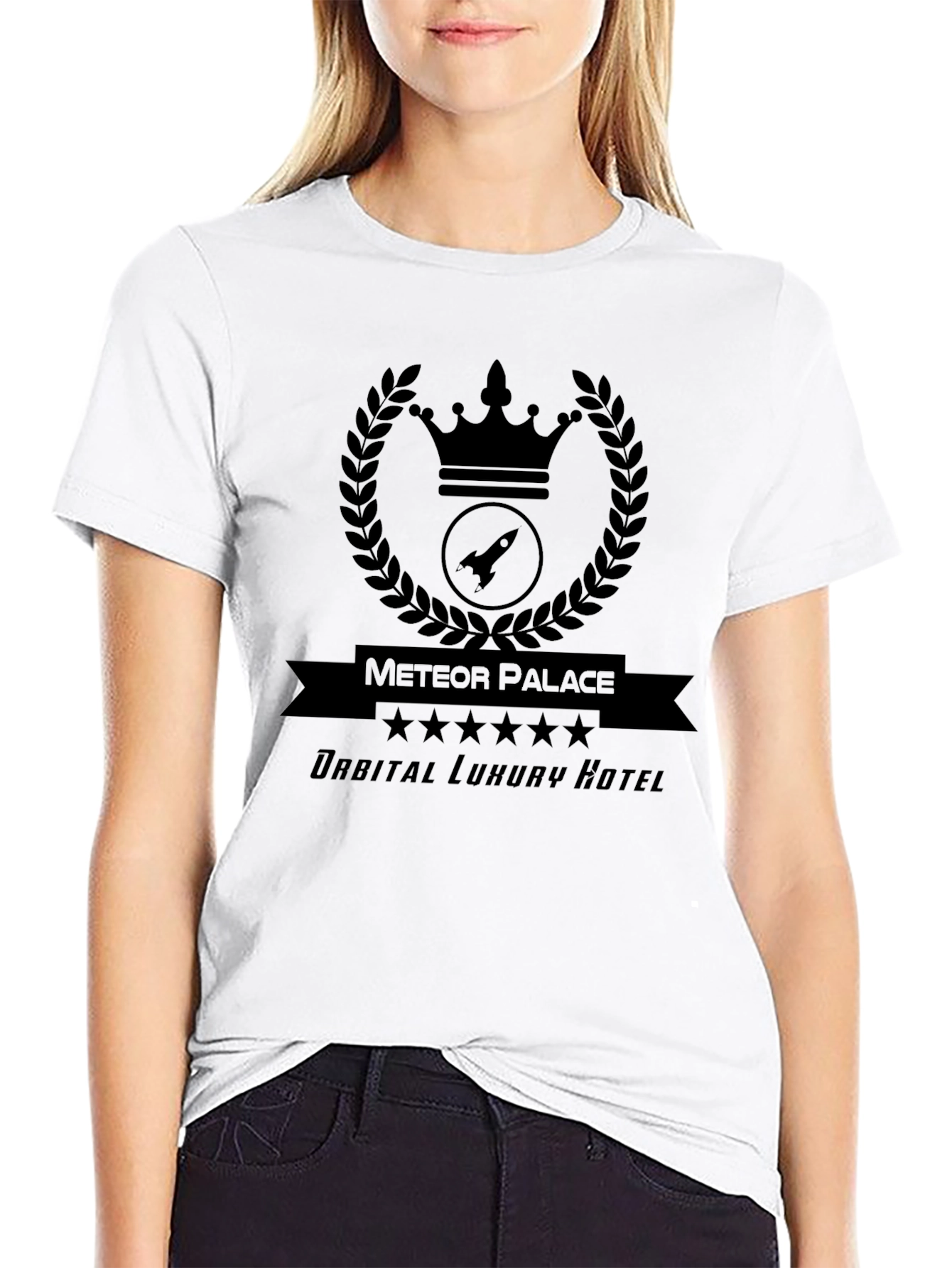 Meteor Palace Orbital Luxury Hotel Graphic T-Shirt