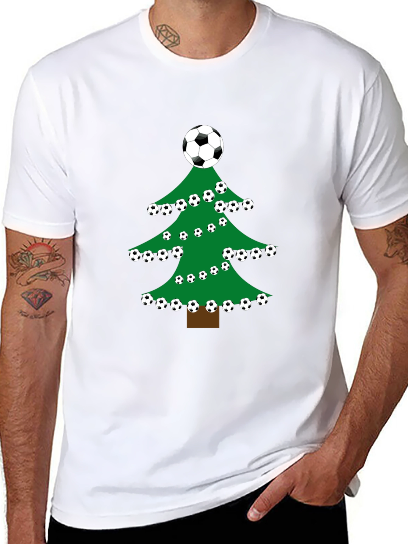 Soccer Christmas Tree T-Shirt - Holiday Fun!