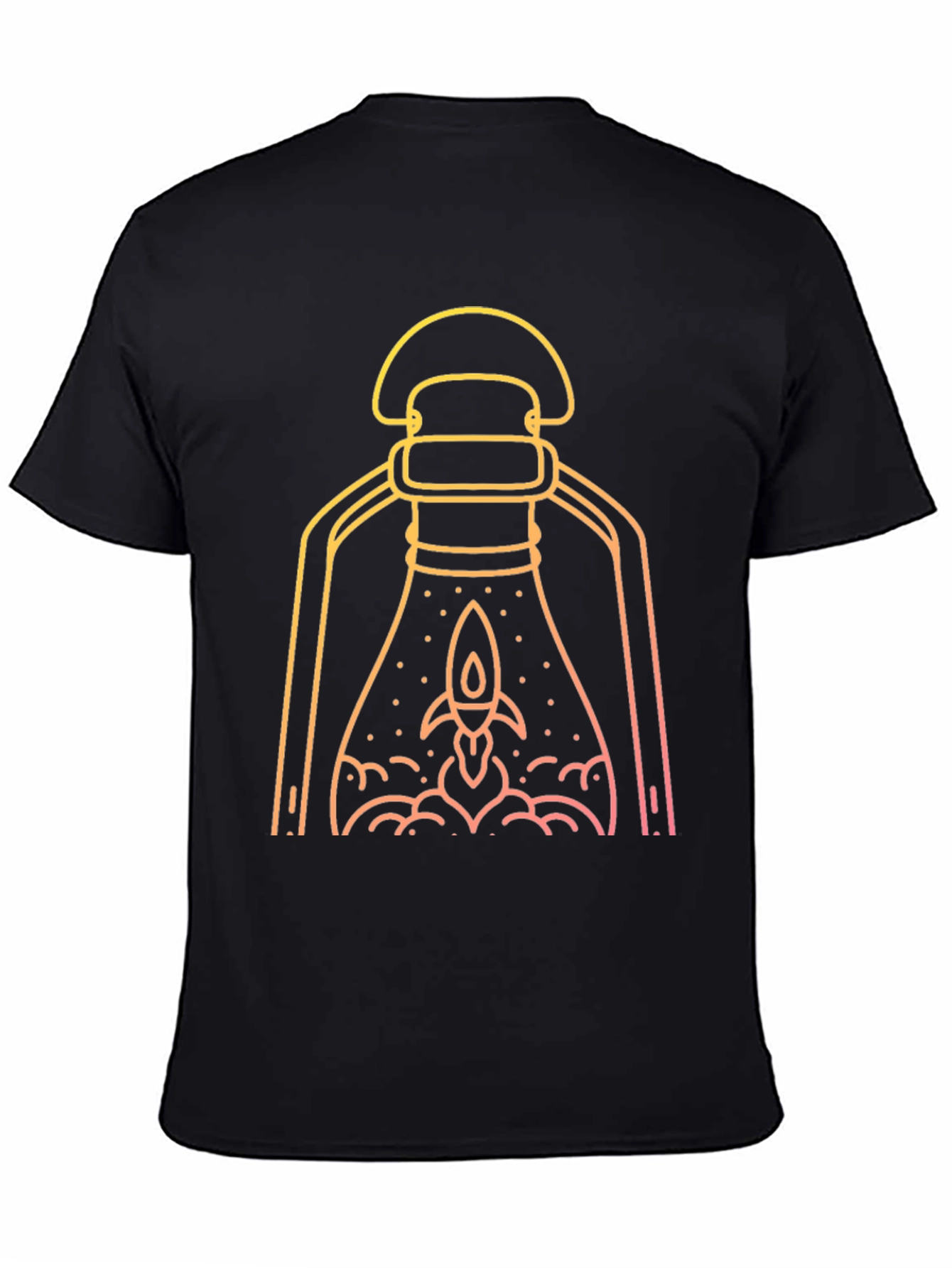 Rocket Lantern Graphic Tee - Black