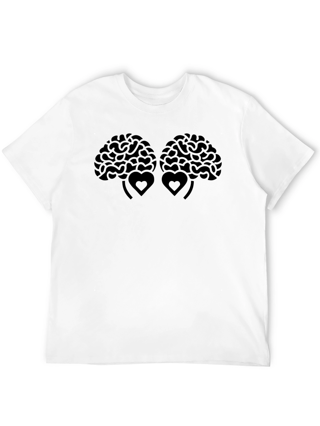 Brain & Heart Tee - Black Graphic T-Shirt
