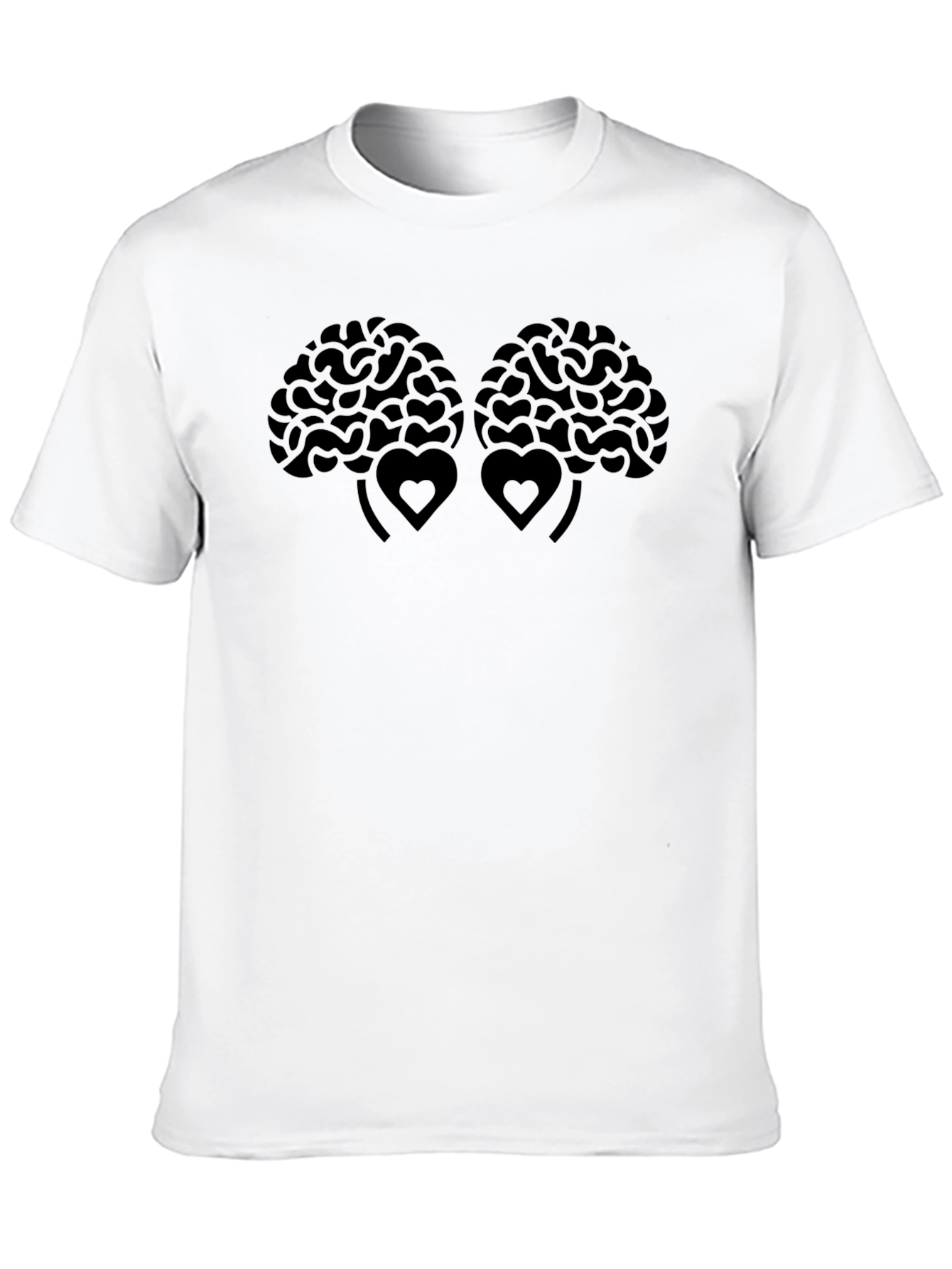 Brain & Heart Tee - Black Graphic T-Shirt