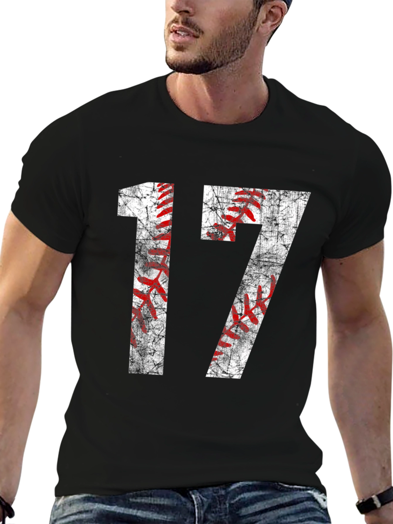 Baseball Number 17 Graphic T-Shirt