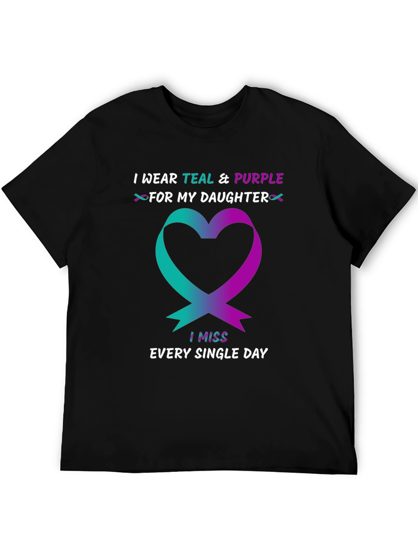 Teal & Purple Daughter Remembrance T-Shirt