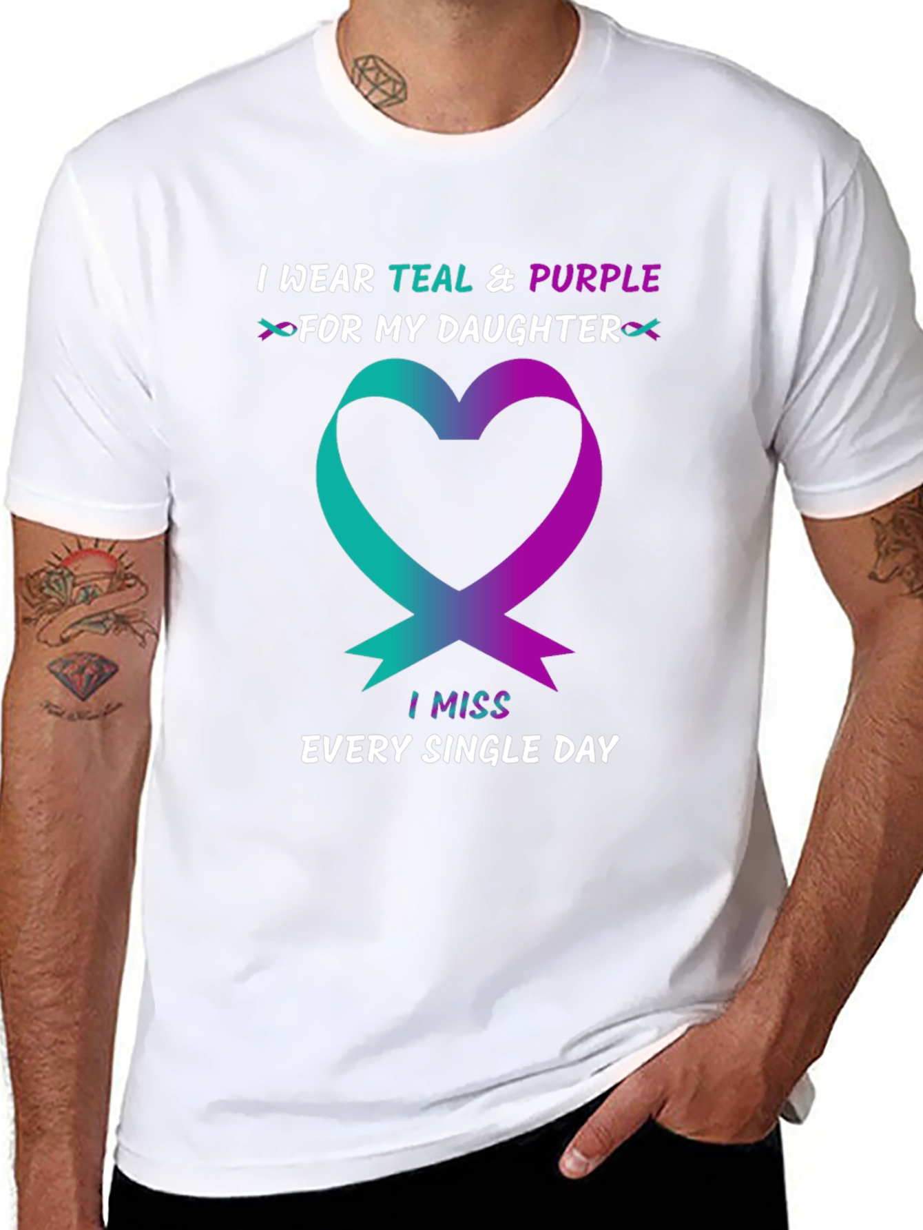 Teal & Purple Daughter Remembrance T-Shirt