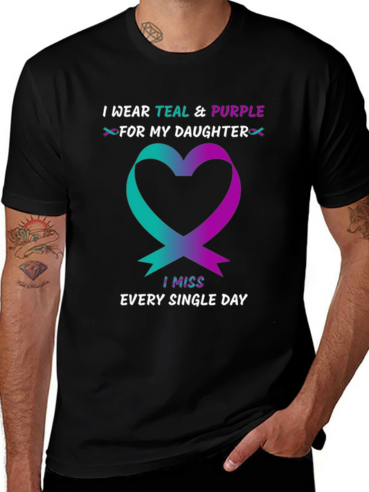 Teal & Purple Daughter Remembrance T-Shirt