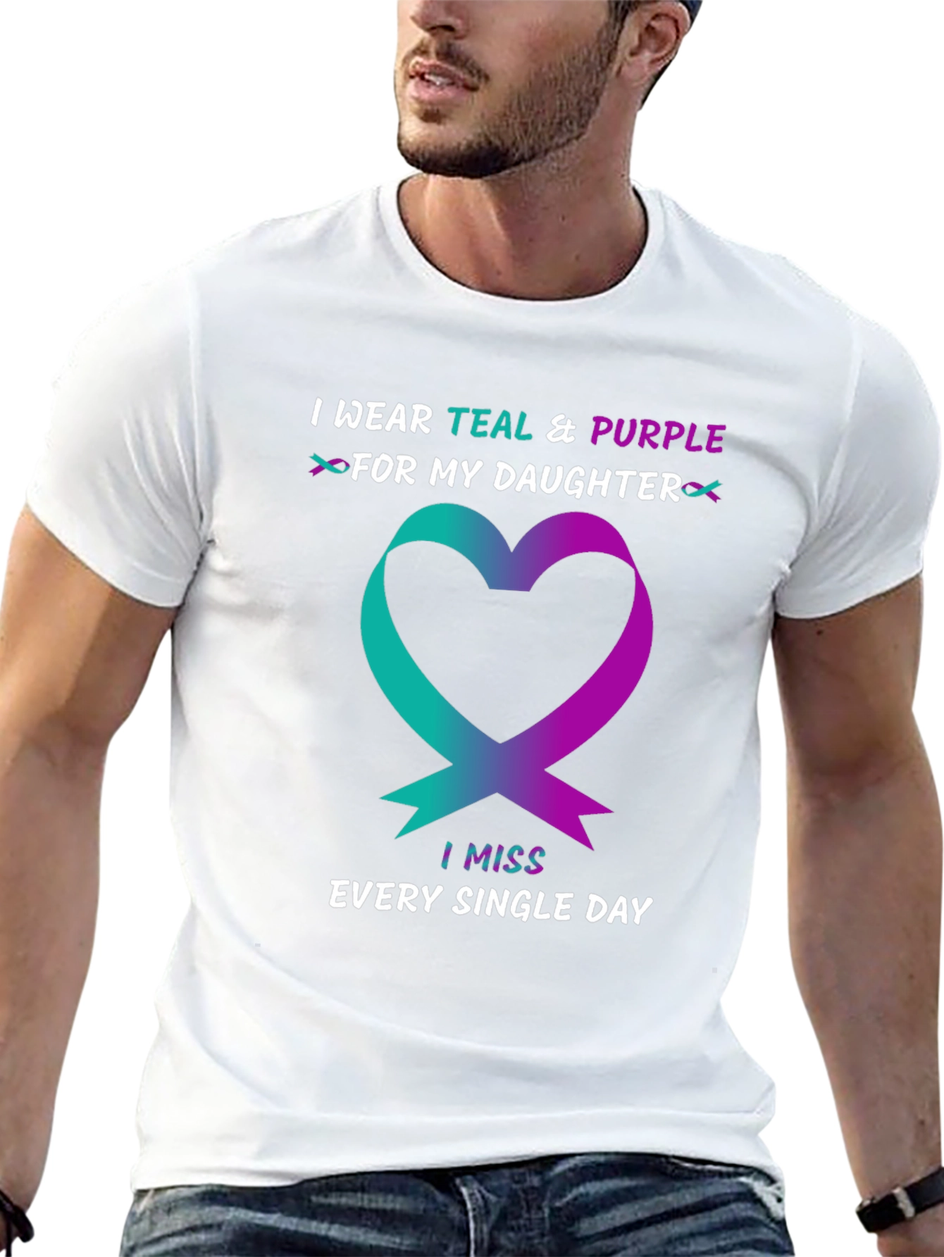Teal & Purple Daughter Remembrance T-Shirt