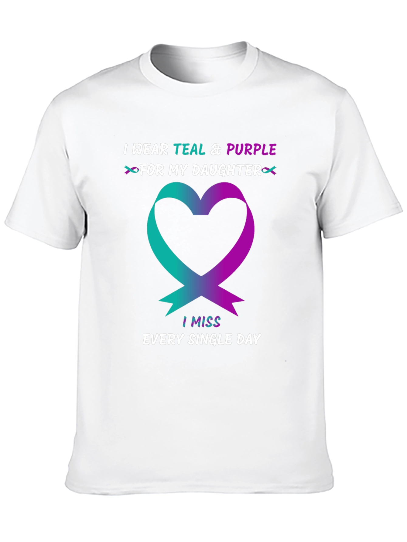 Teal & Purple Daughter Remembrance T-Shirt