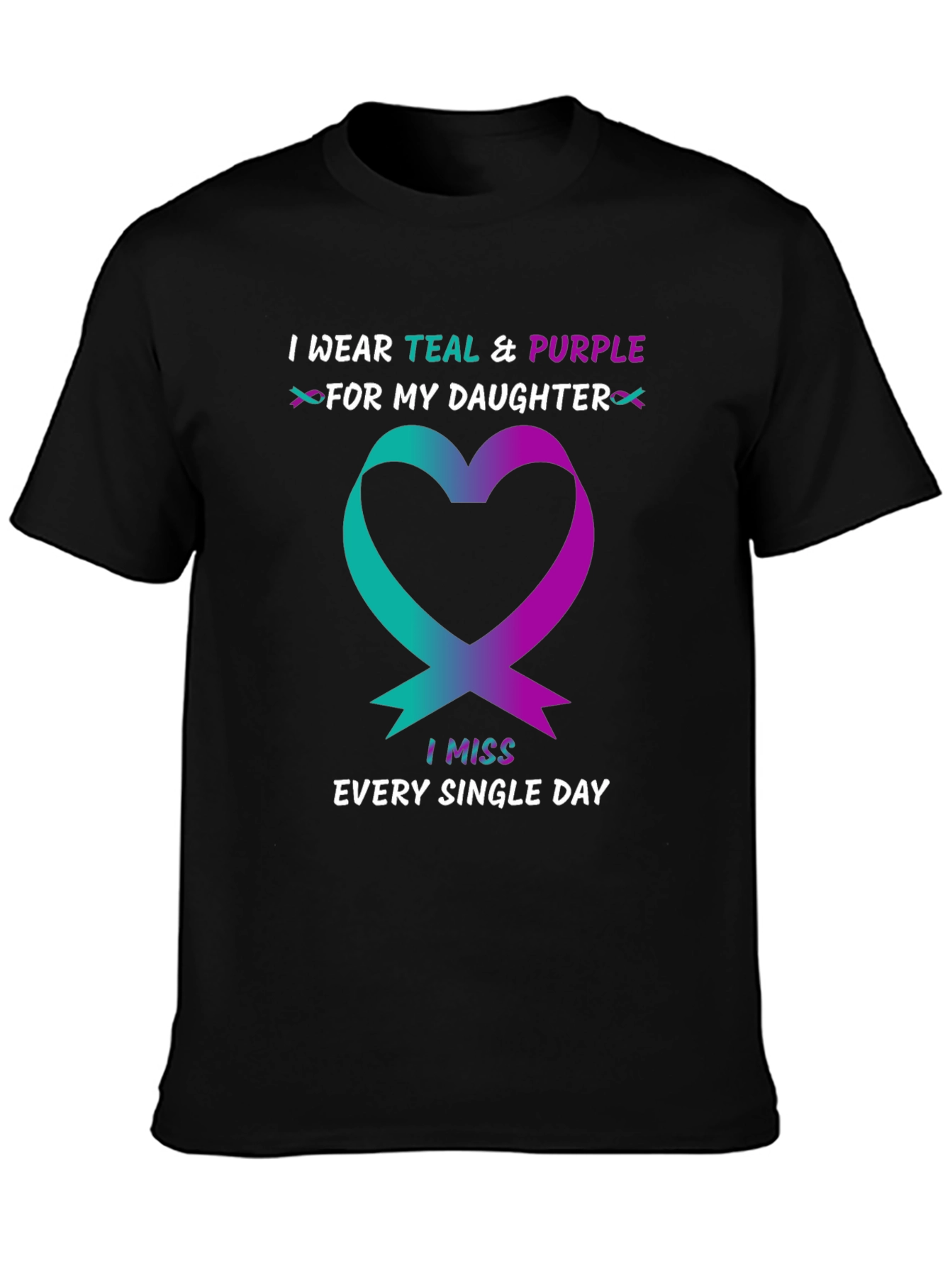 Teal & Purple Daughter Remembrance T-Shirt