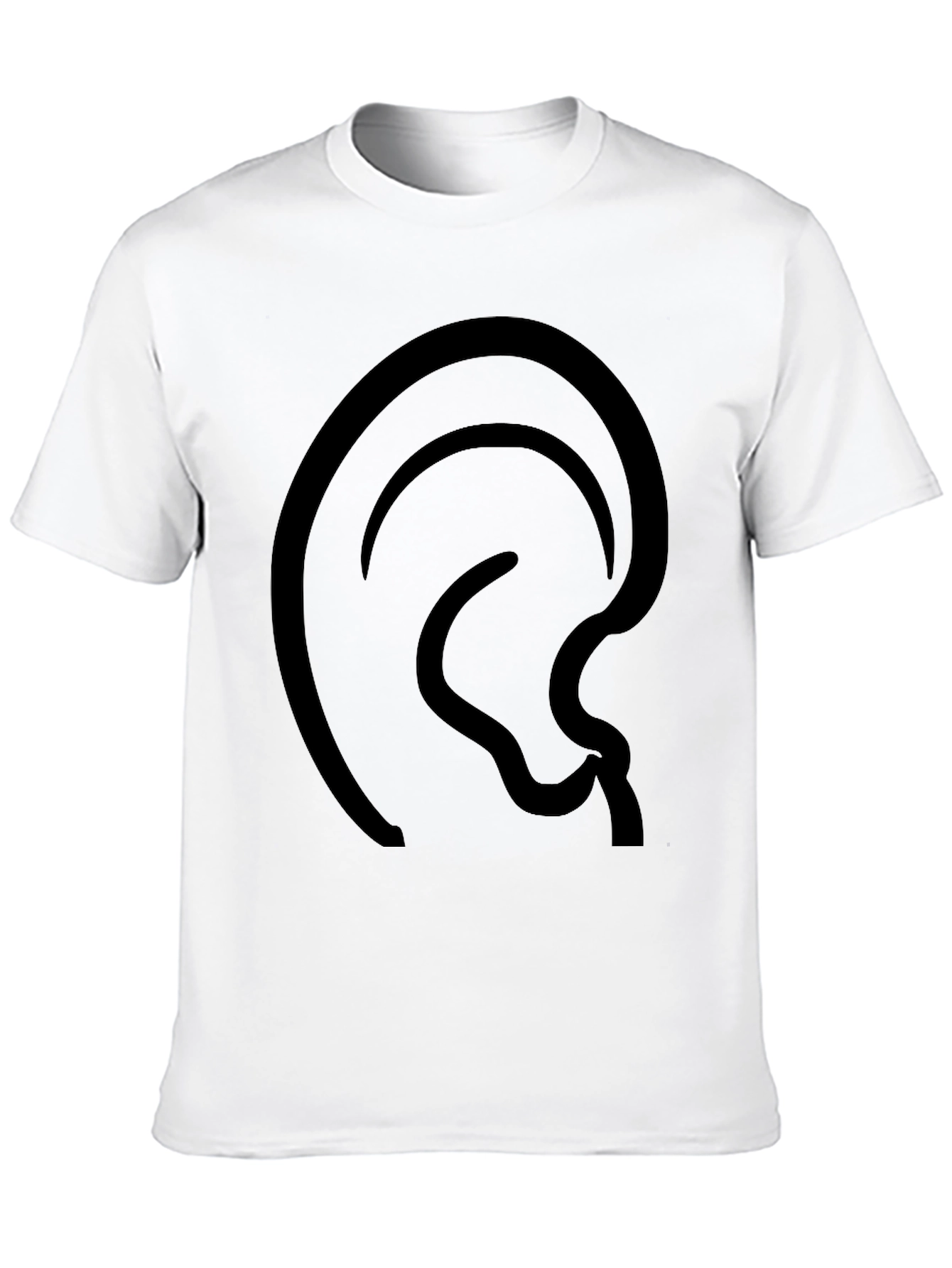 Abstract Ear Black Graphic Tee
