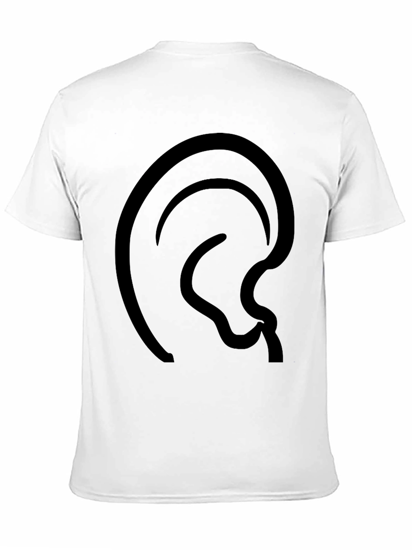 Abstract Ear Black Graphic Tee