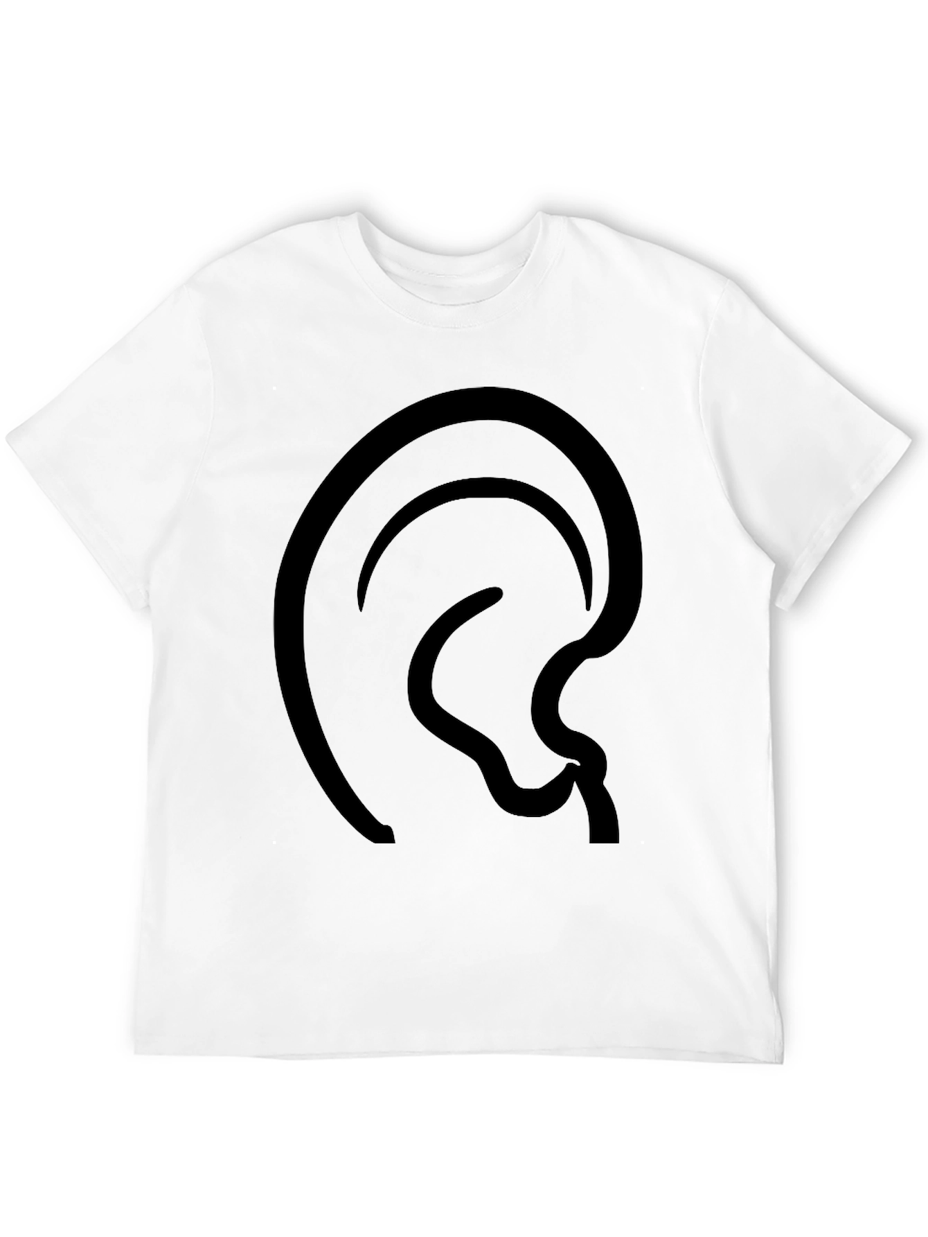 Abstract Ear Black Graphic Tee