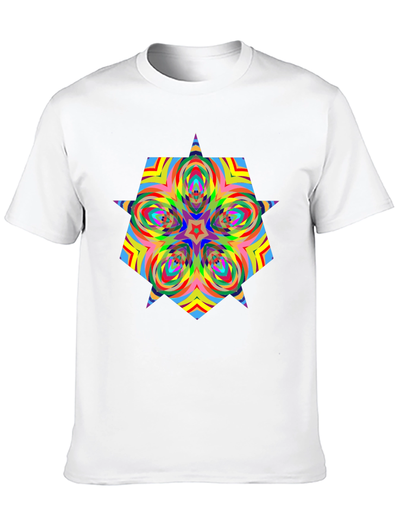Psychedelic Starburst Graphic Black T-Shirt