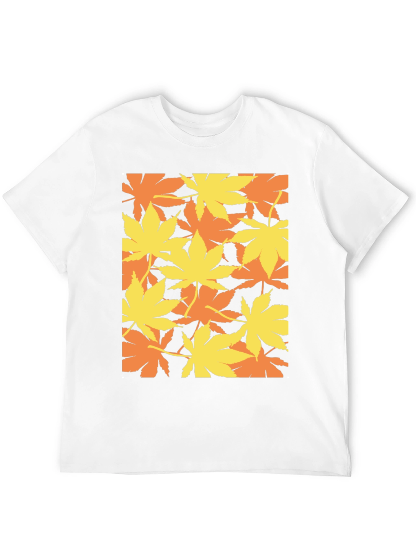 Marijuana Leaf Print Black T-Shirt