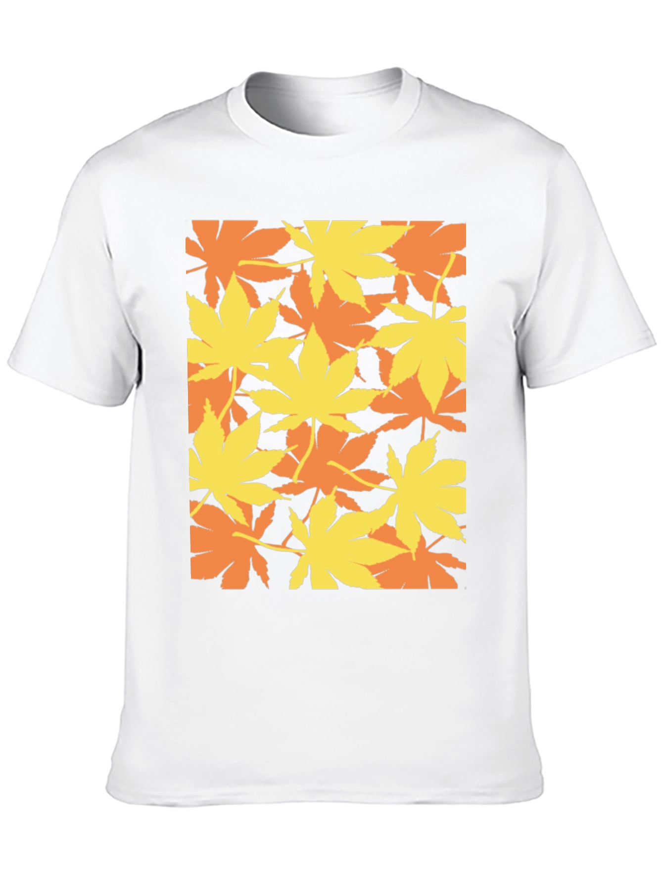 Marijuana Leaf Print Black T-Shirt