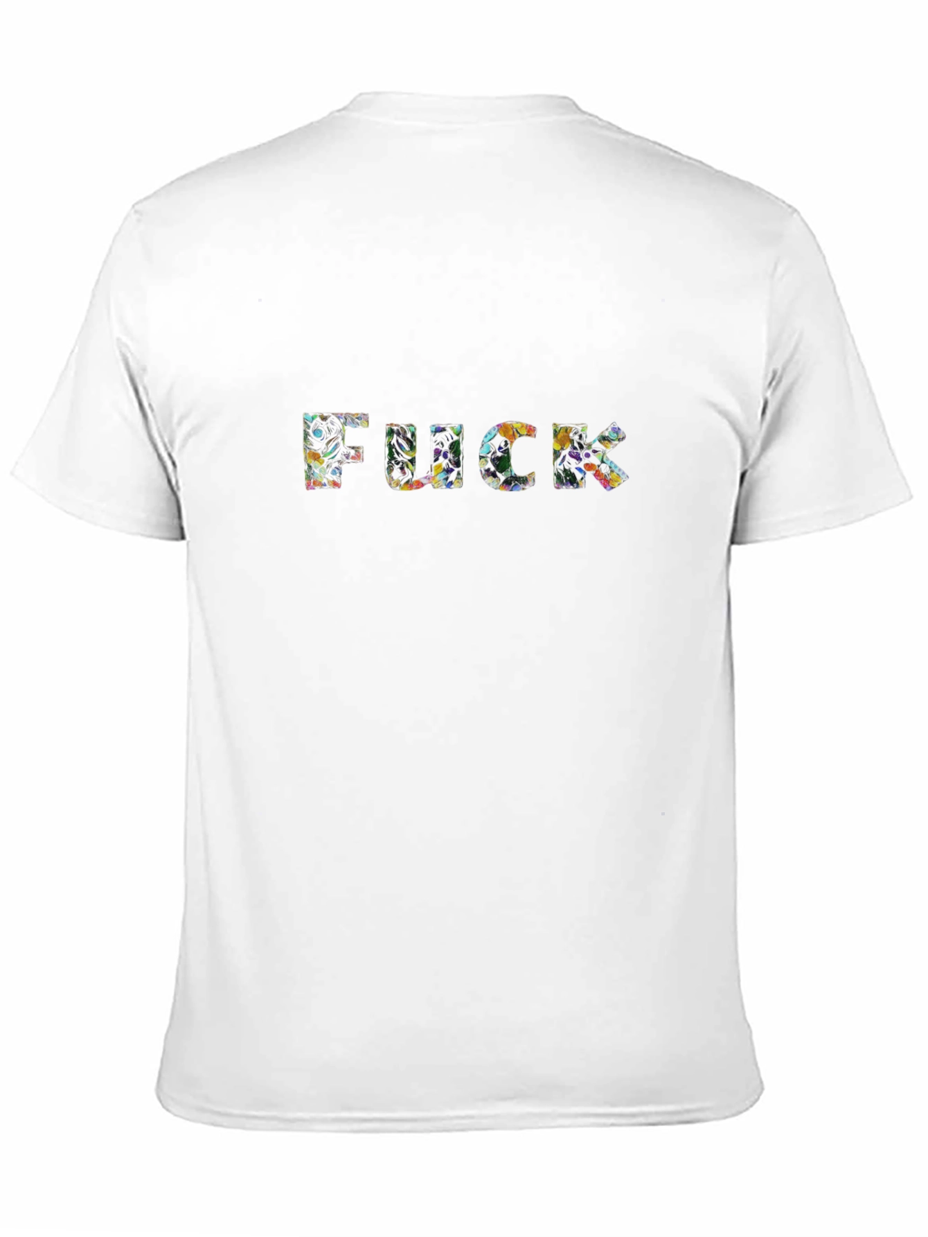 Floral F*ck T-Shirt - Black Crew Neck
