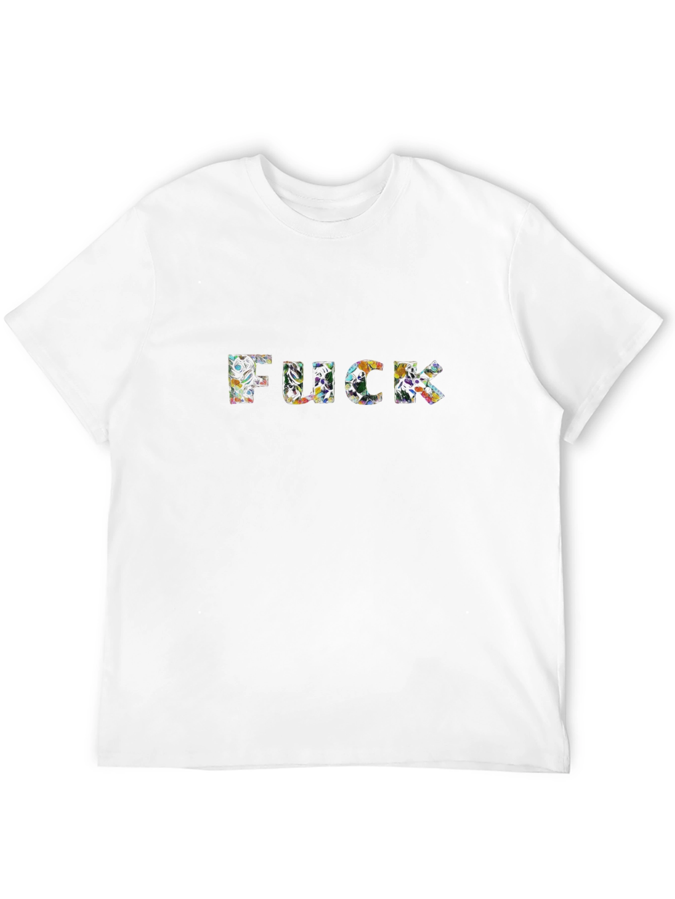 Floral F*ck T-Shirt - Black Crew Neck