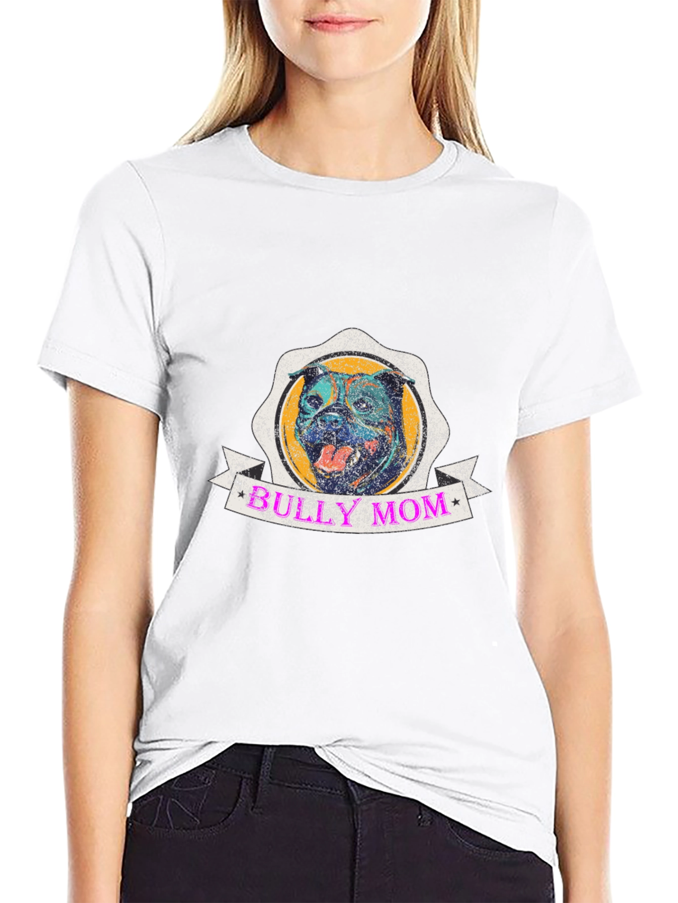 Bully Mom Graphic Tee - Dog Lover Shirt
