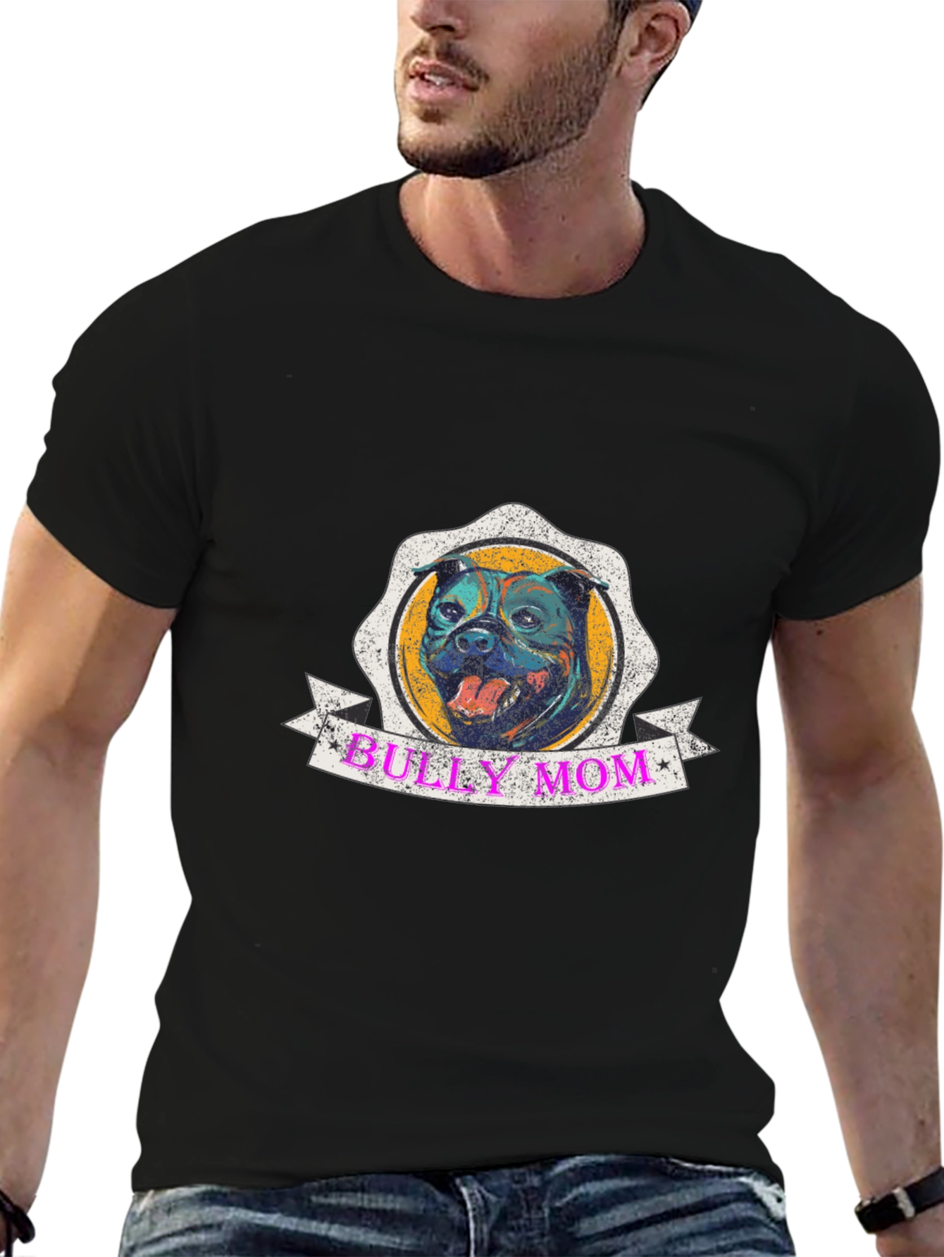 Bully Mom Graphic Tee - Dog Lover Shirt