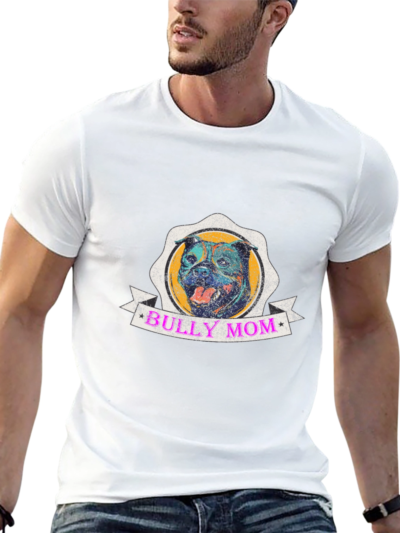 Bully Mom Graphic Tee - Dog Lover Shirt
