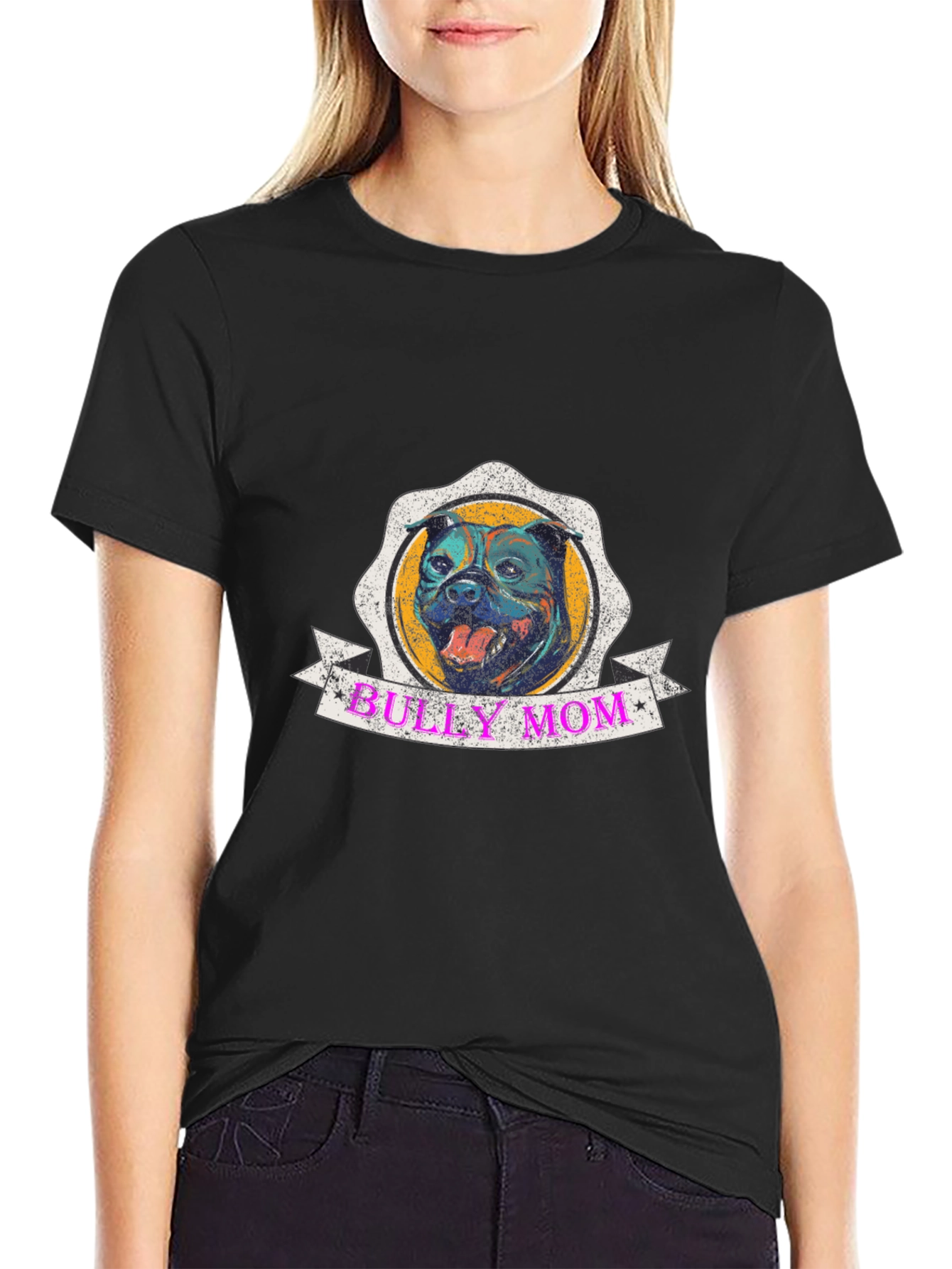 Bully Mom Graphic Tee - Dog Lover Shirt
