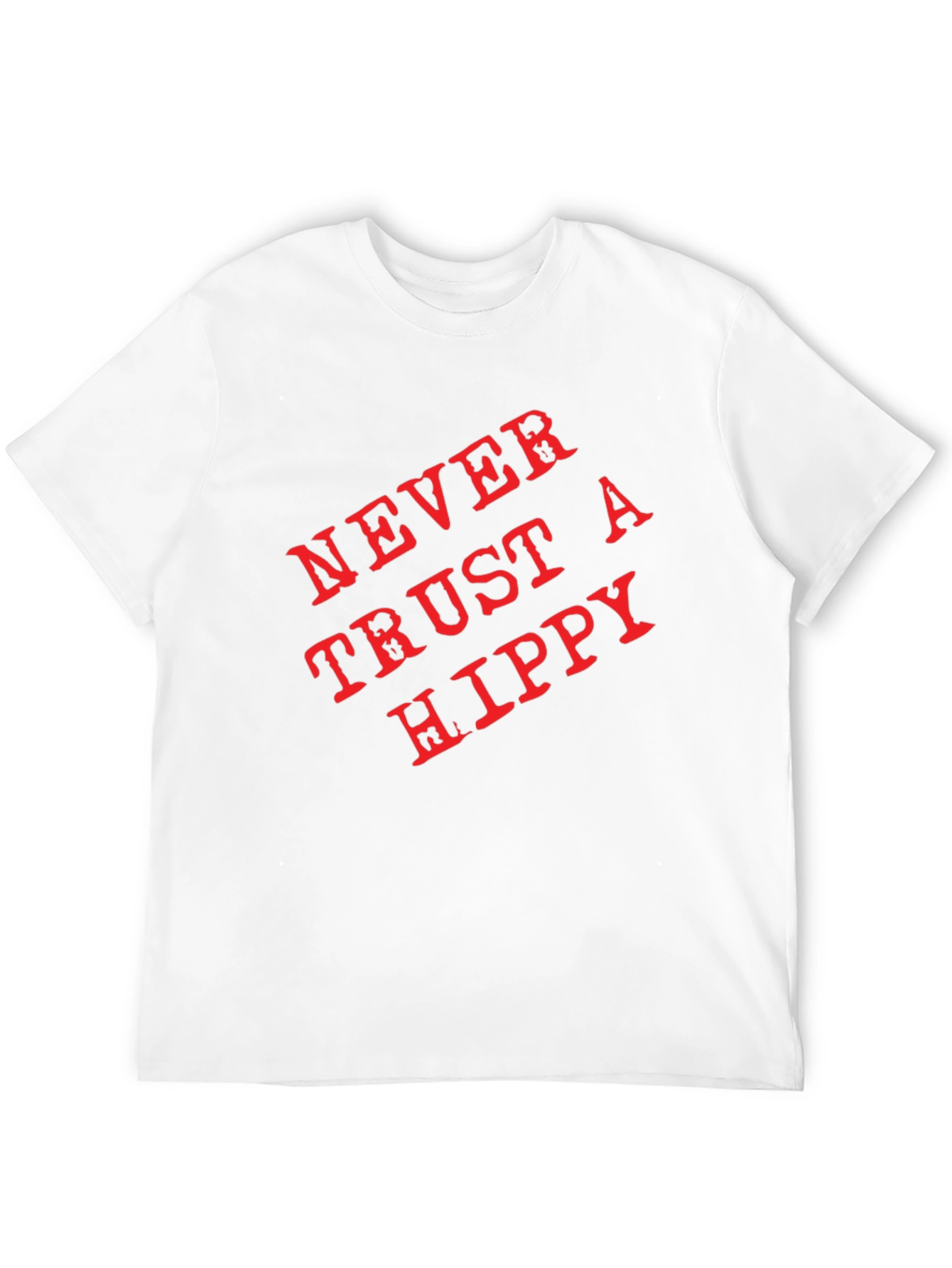 Never Trust a Hippy Graphic T-Shirt - Black