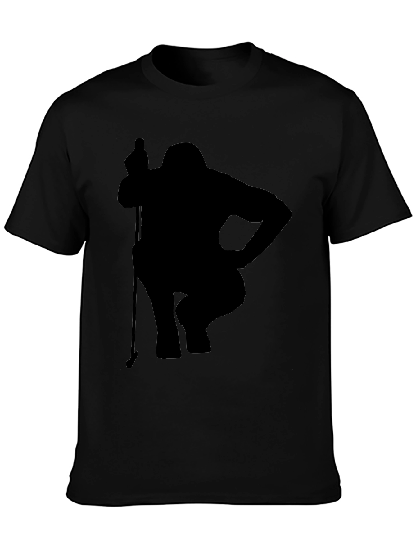 Silhouette Golfer Black T-Shirt