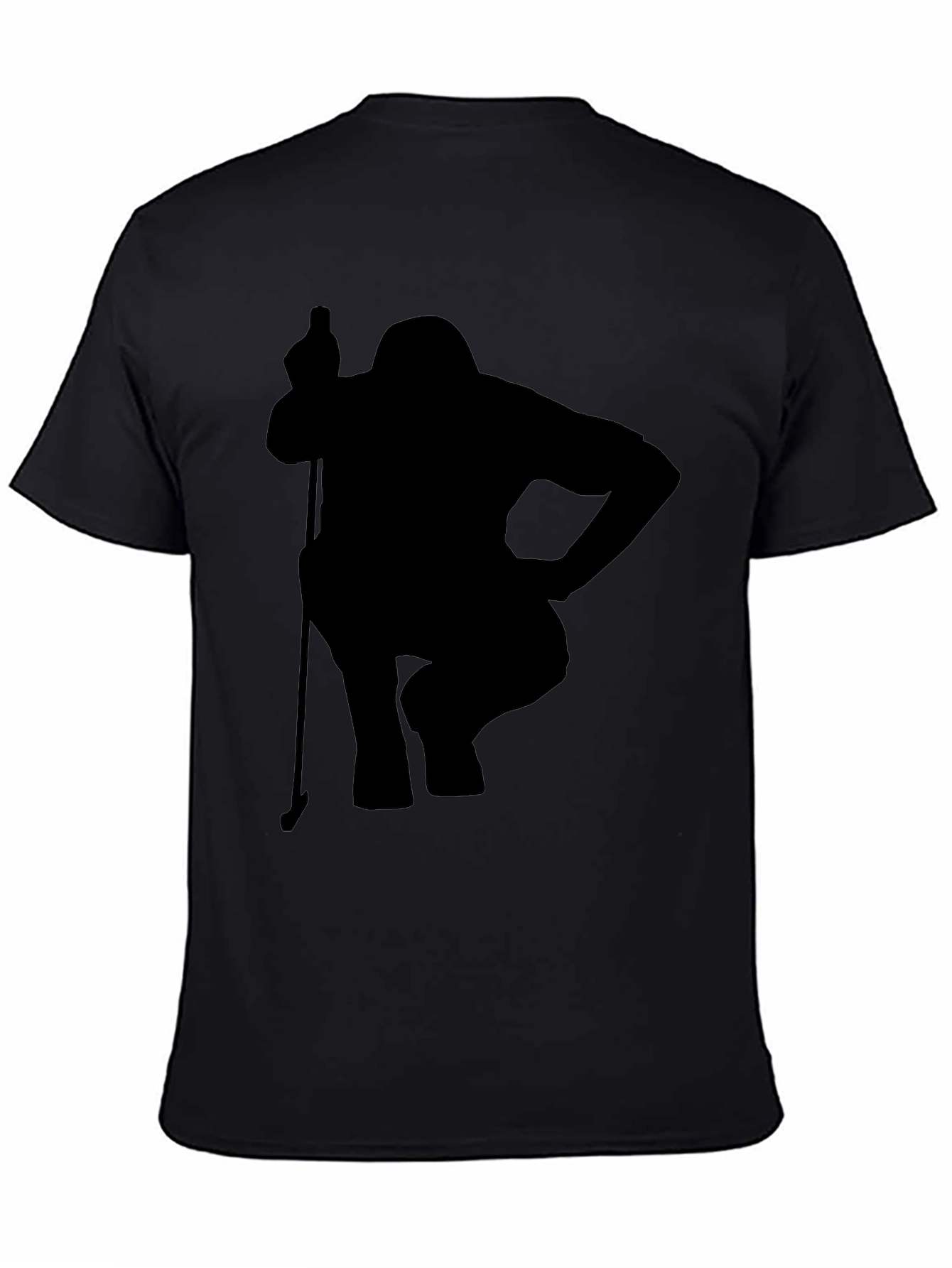 Silhouette Golfer Black T-Shirt
