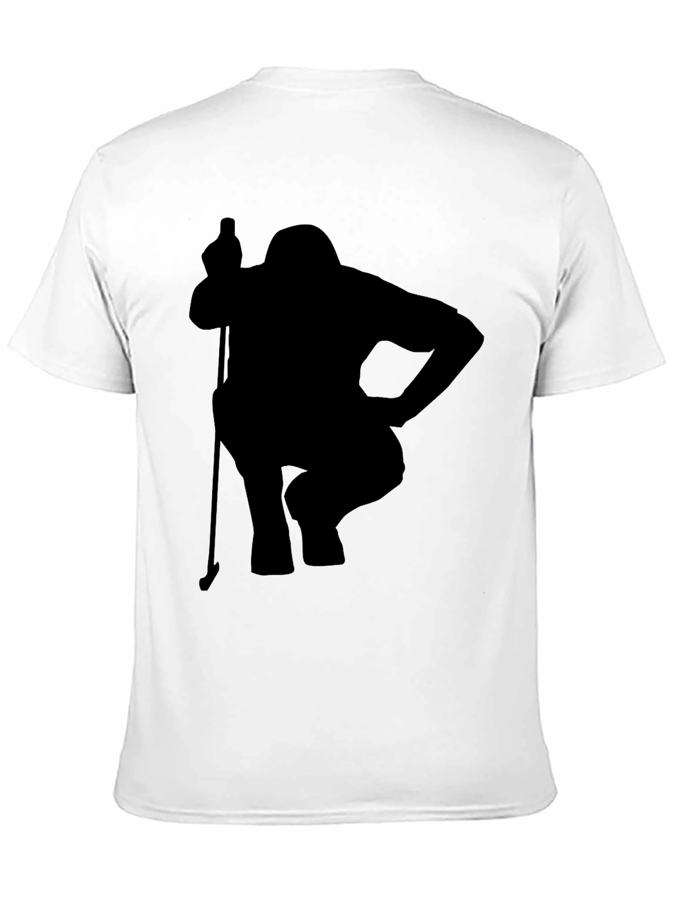Silhouette Golfer Black T-Shirt