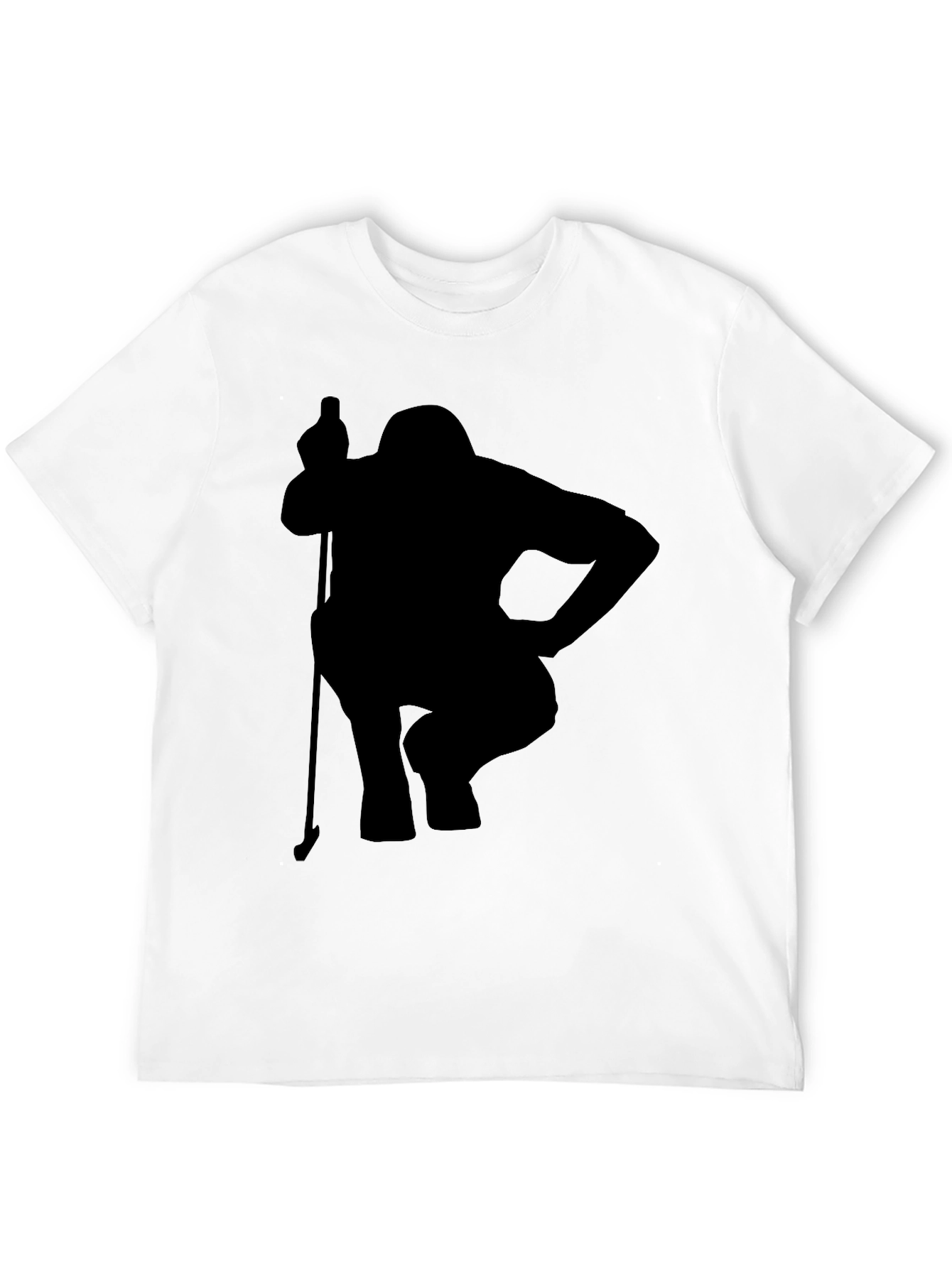 Silhouette Golfer Black T-Shirt