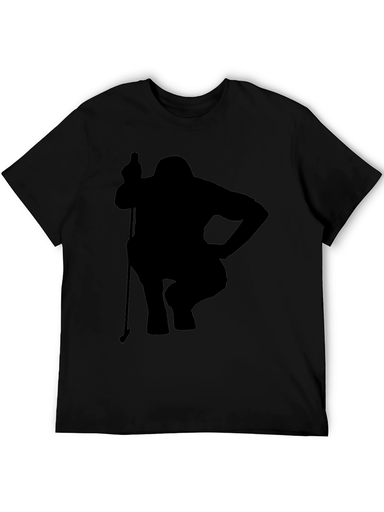 Silhouette Golfer Black T-Shirt