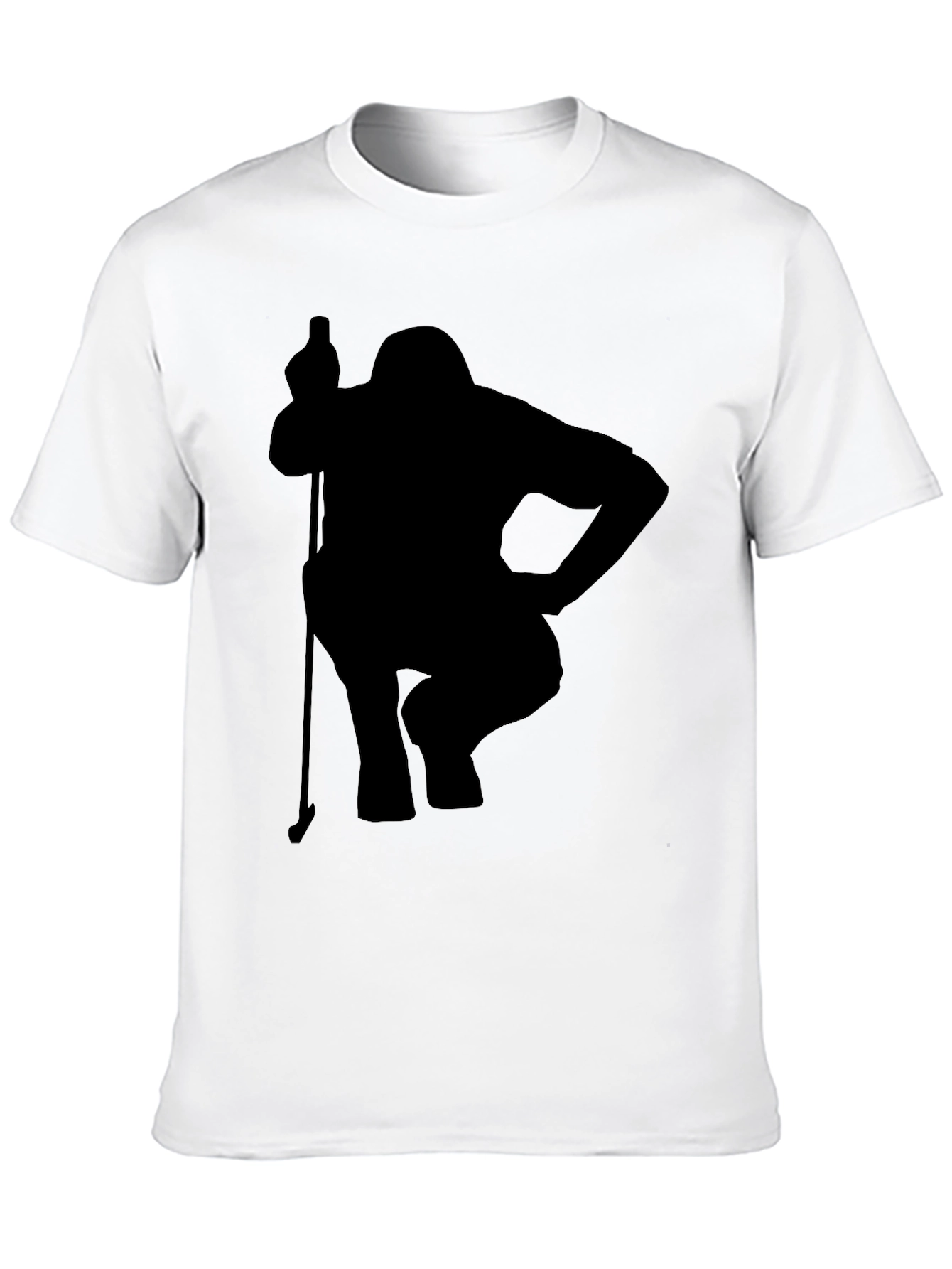 Silhouette Golfer Black T-Shirt