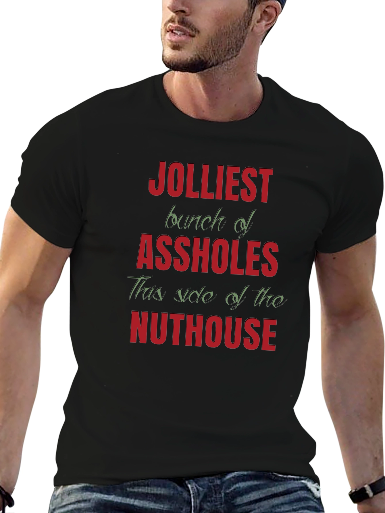 Jolliest Bunch Graphic T-Shirt - Humorous Novelty Tee
