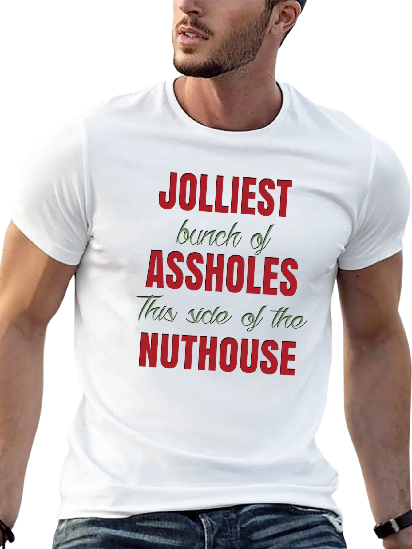 Jolliest Bunch Graphic T-Shirt - Humorous Novelty Tee