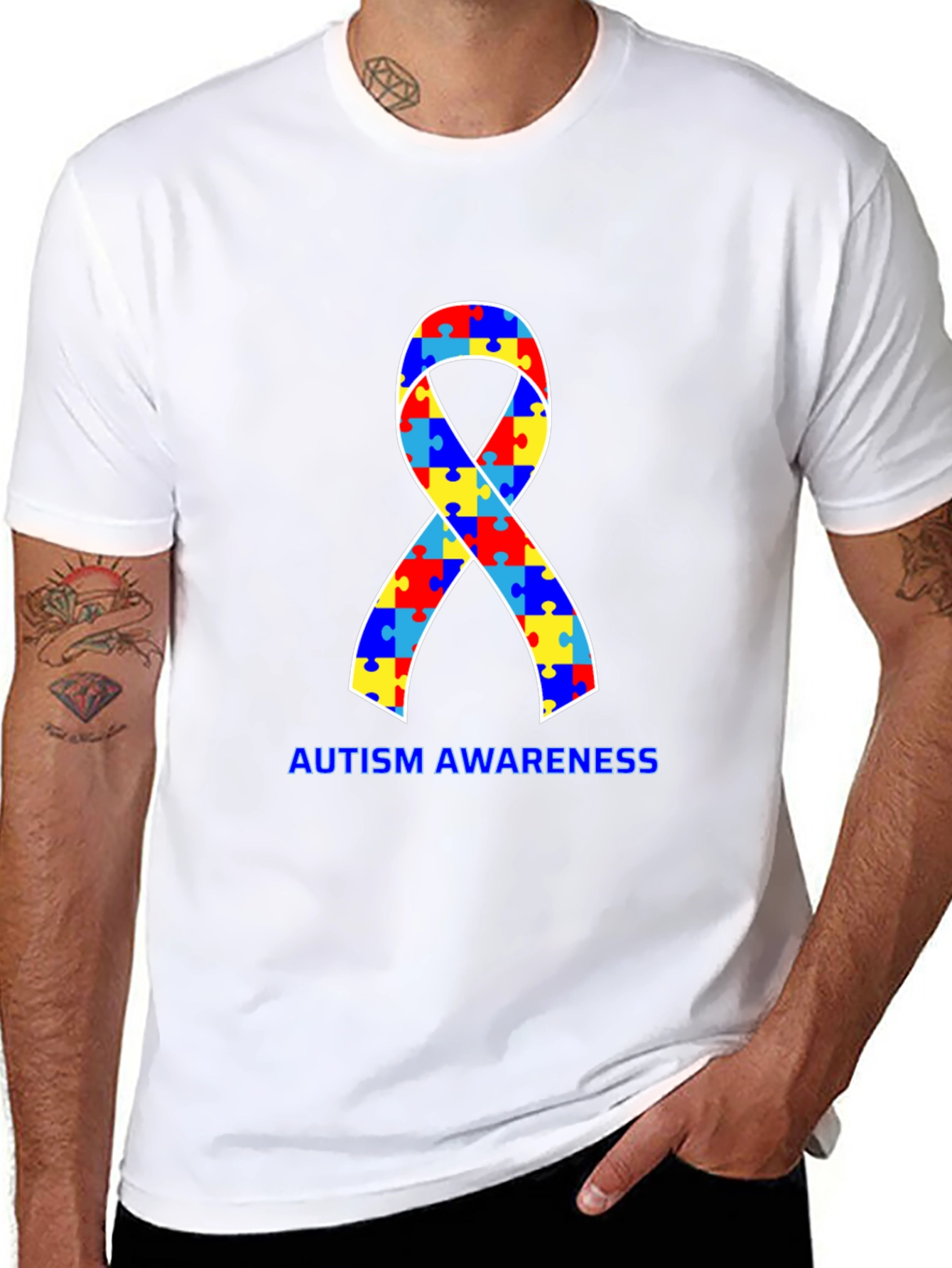 Autism Awareness Ribbon Tee - Show Your Support!