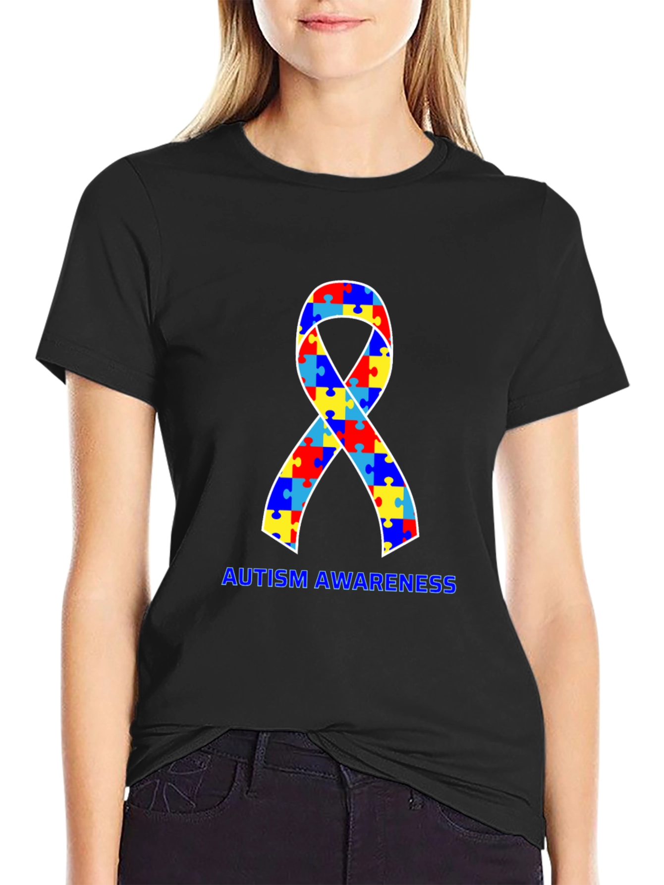 Autism Awareness Ribbon Tee - Show Your Support!